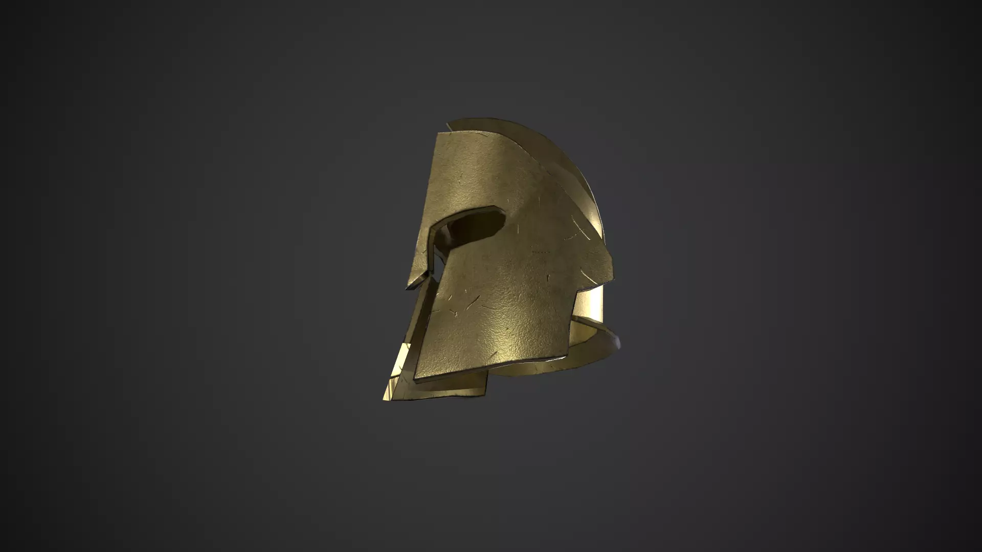 Spartan Helmet Model Low-poly 3D model_0
