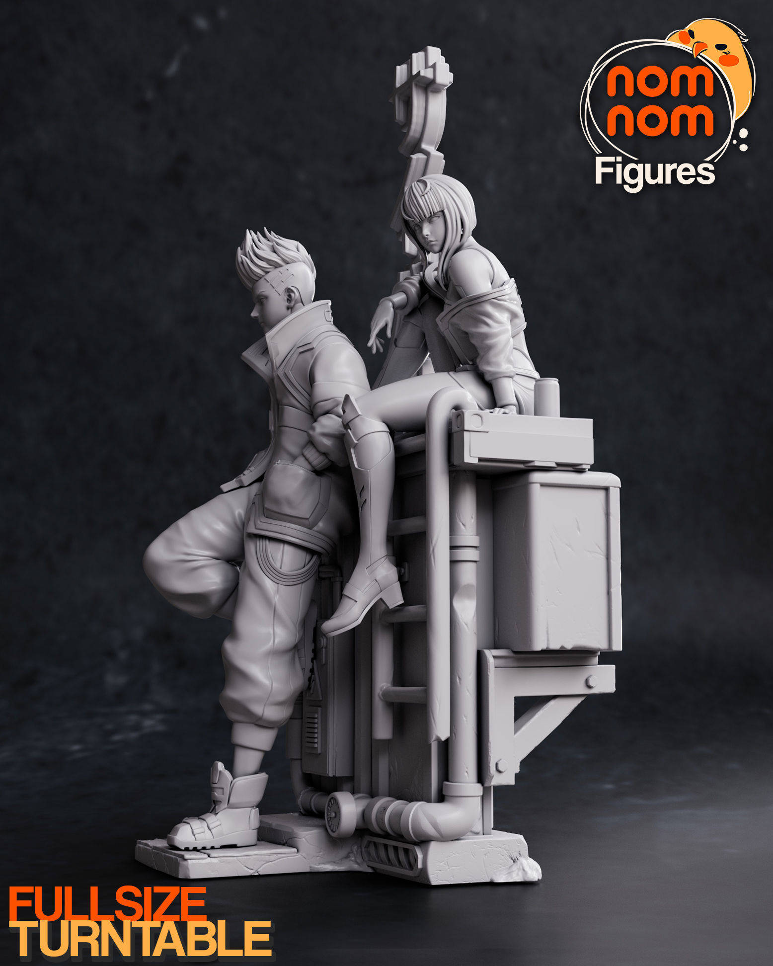 Lucy x David Cyberpunk Edgerunners 3D print model_5