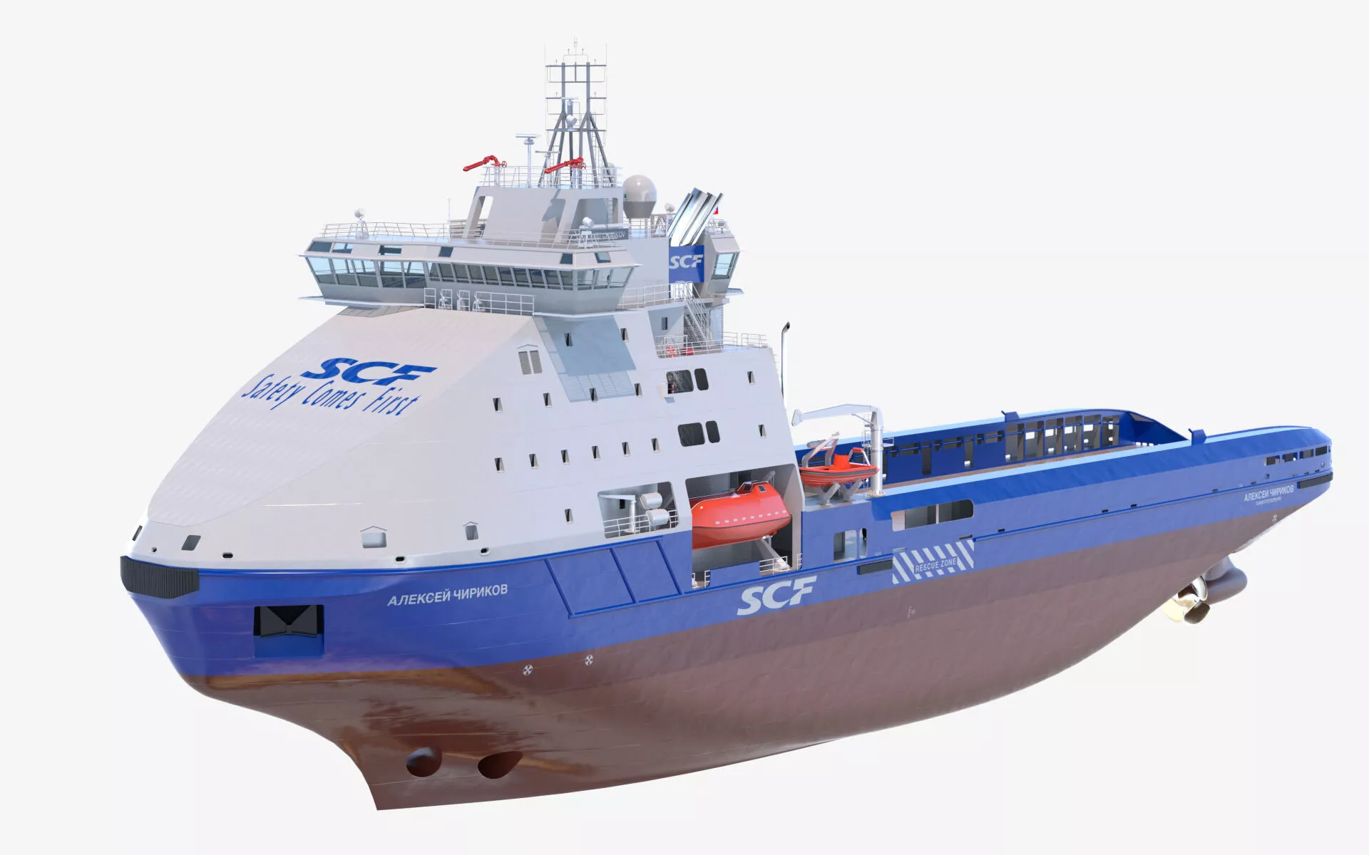Icebreaker Aleksey Chirikov 3D model