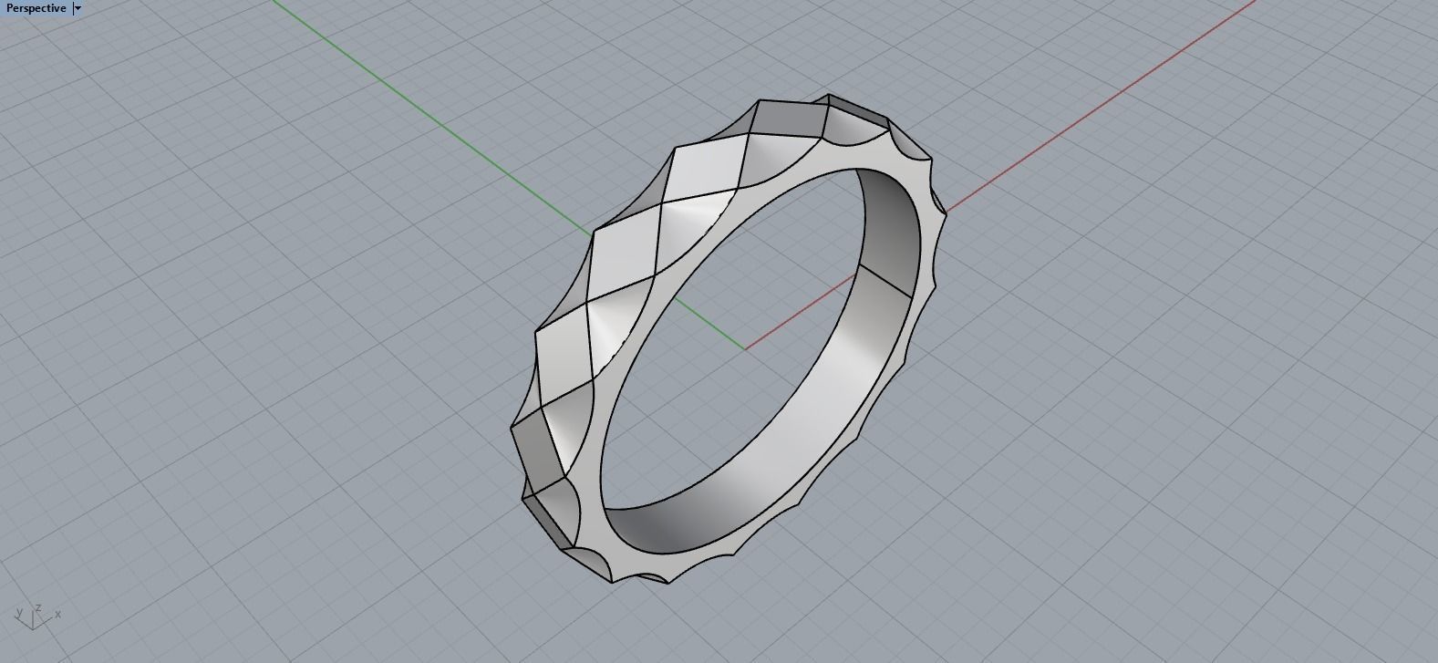 rhombus ring model 315  3D print model_11