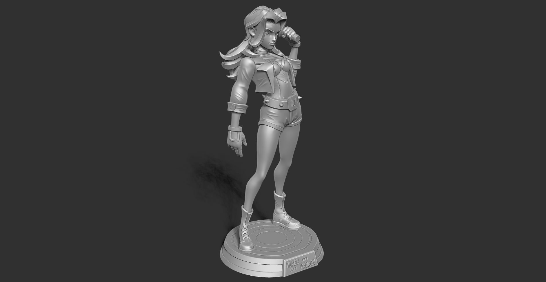 Black Canary Stylized 3D print model_17