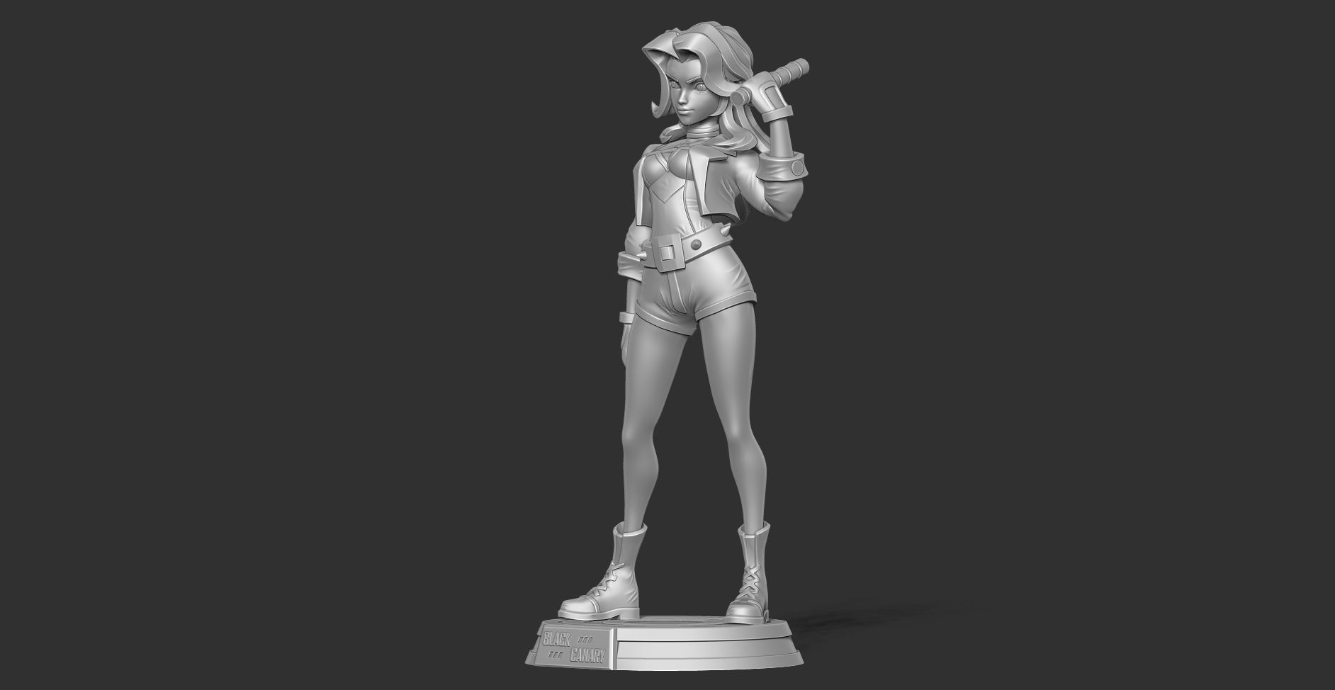 Black Canary Stylized 3D print model_13