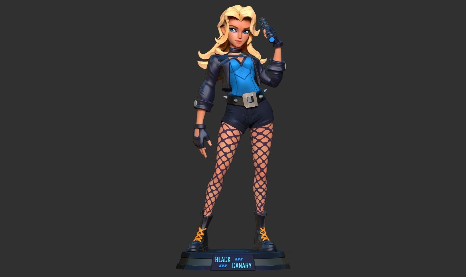 Black Canary Stylized 3D print model_10