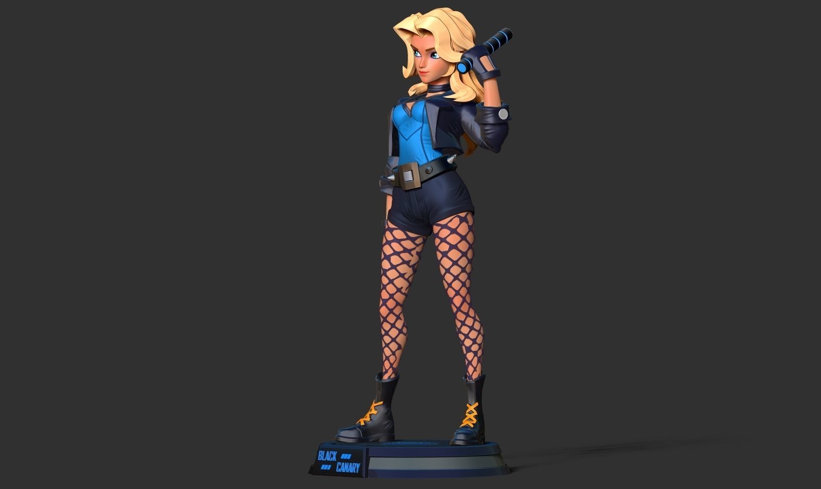Black Canary Stylized 3D print model_12