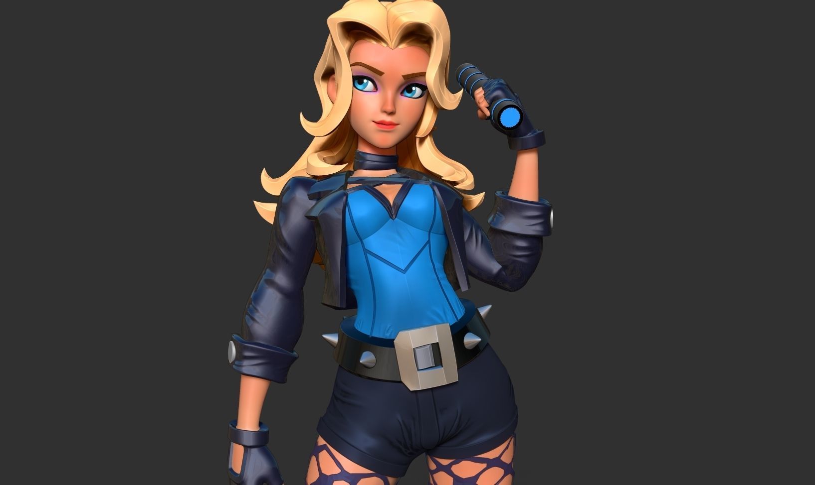 Black Canary Stylized 3D print model_5