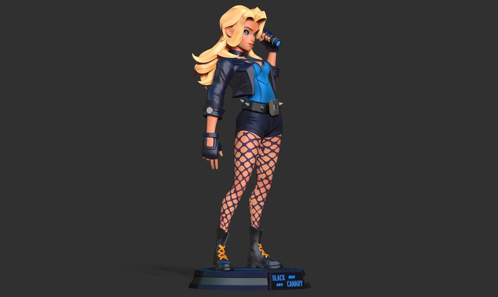 Black Canary Stylized 3D print model_14