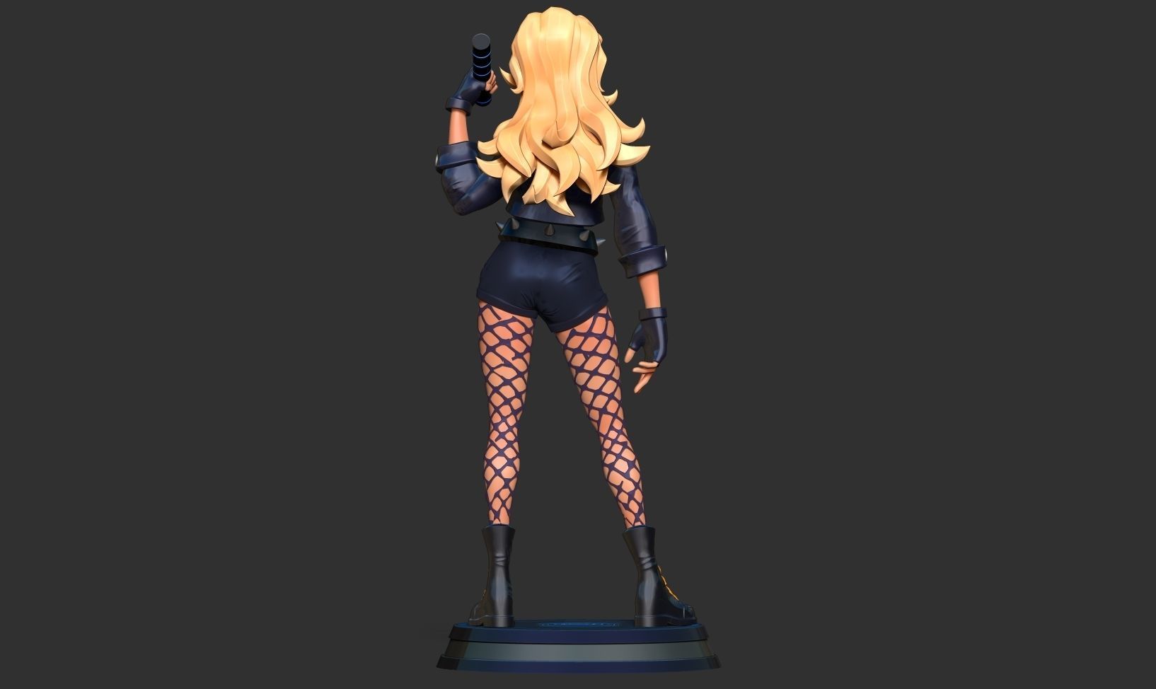 Black Canary Stylized 3D print model_7