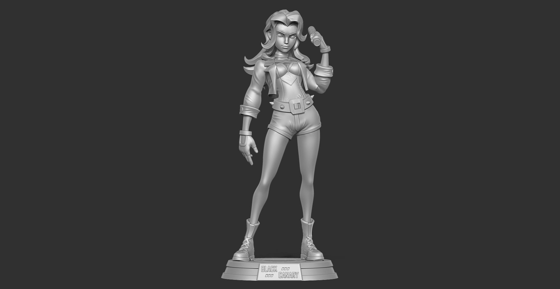 Black Canary Stylized 3D print model_11