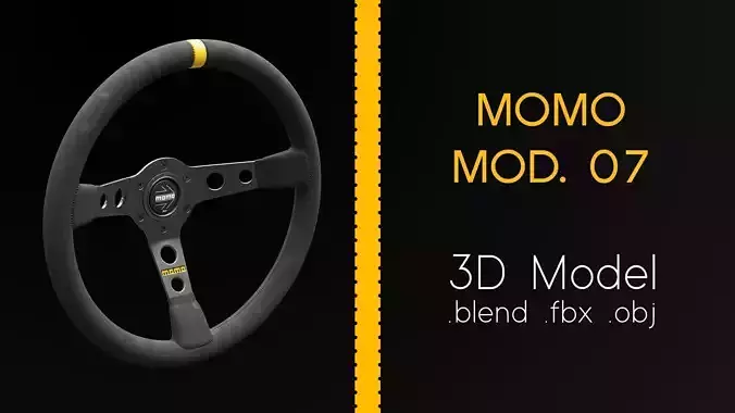 MOMO Mod 07 Steering Wheel 3D Model