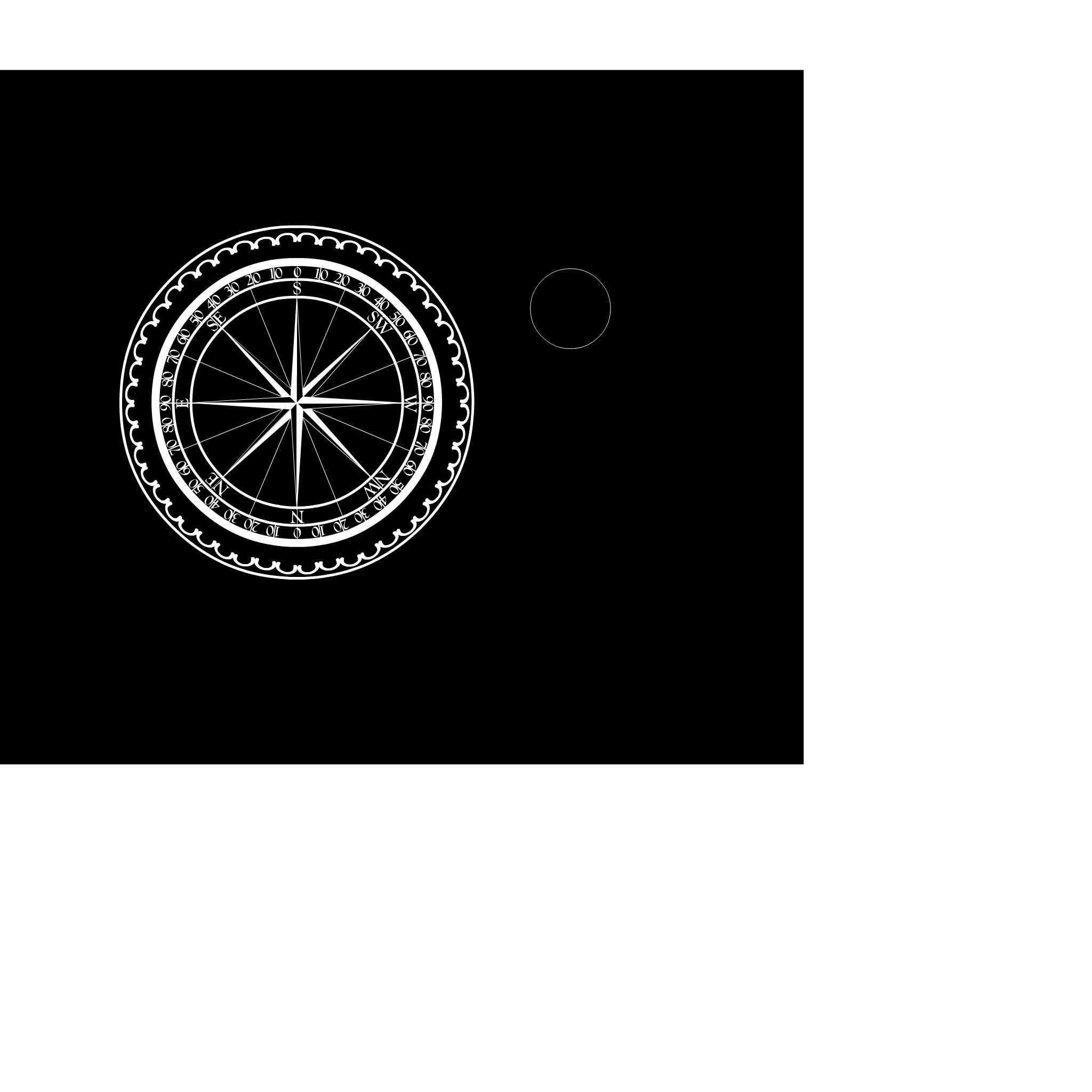 Sundial antique compass 3D model_11