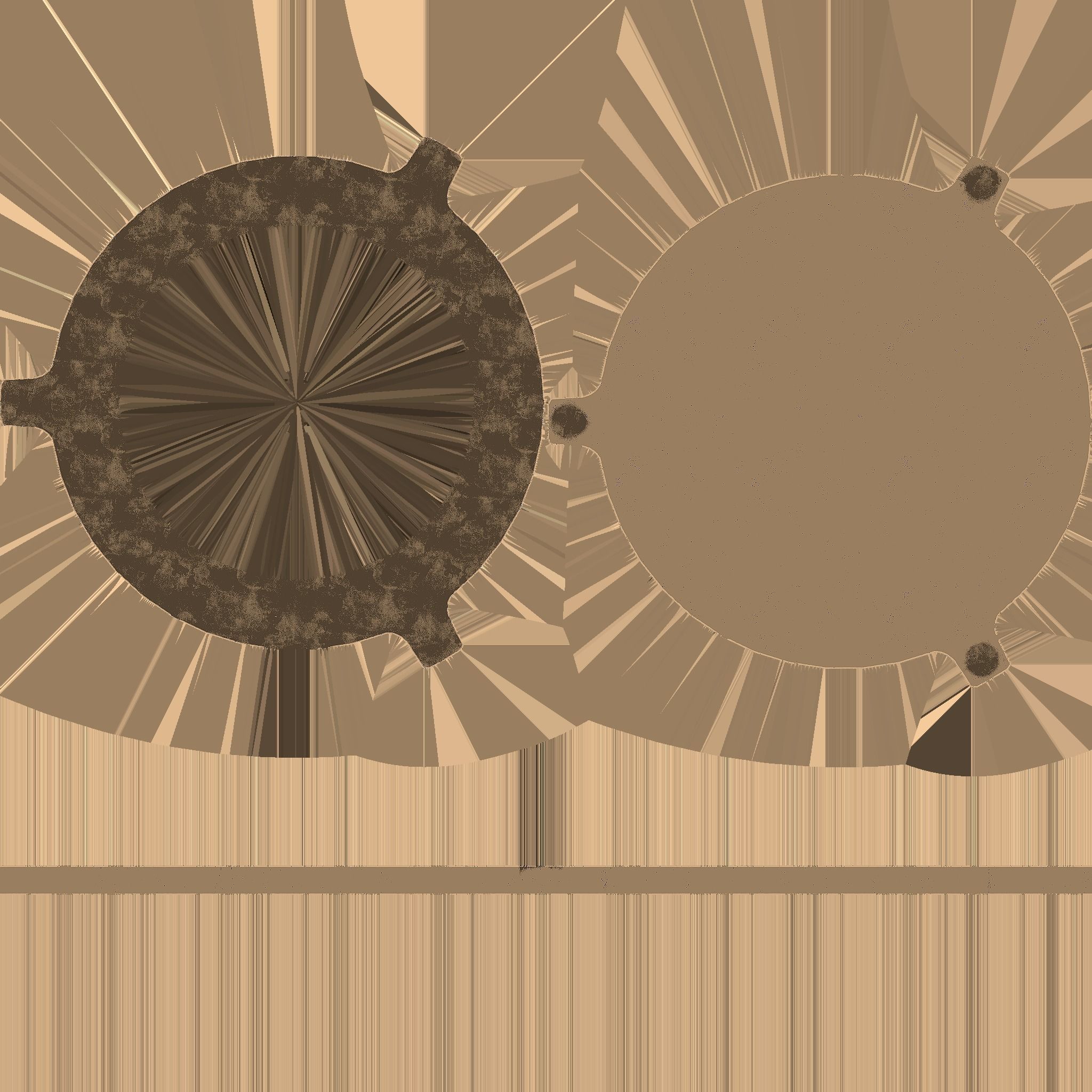 Sundial antique compass 3D model_29