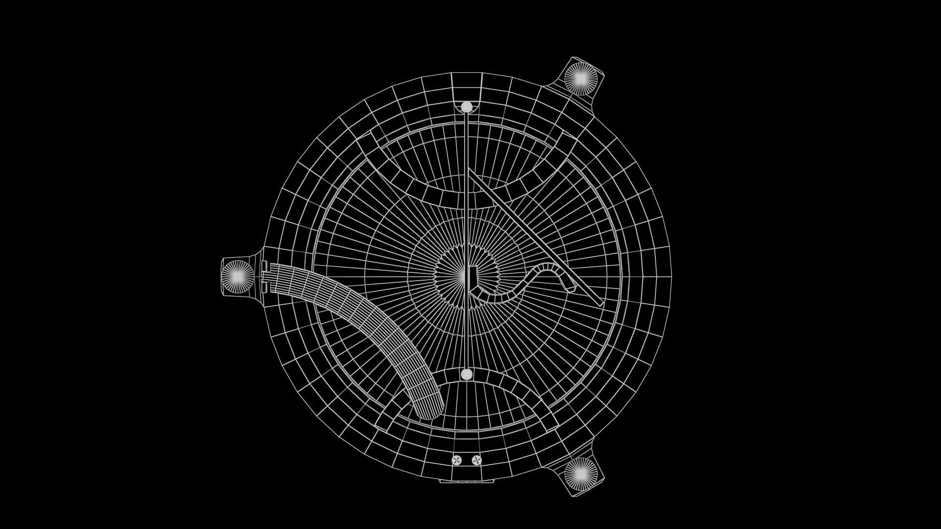 Sundial antique compass 3D model_7