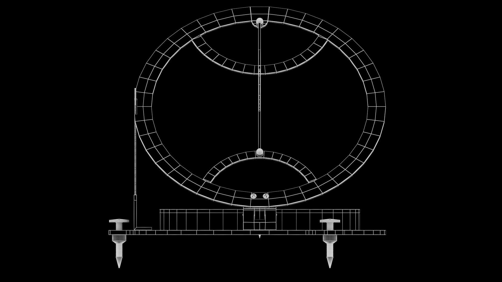 Sundial antique compass 3D model_6