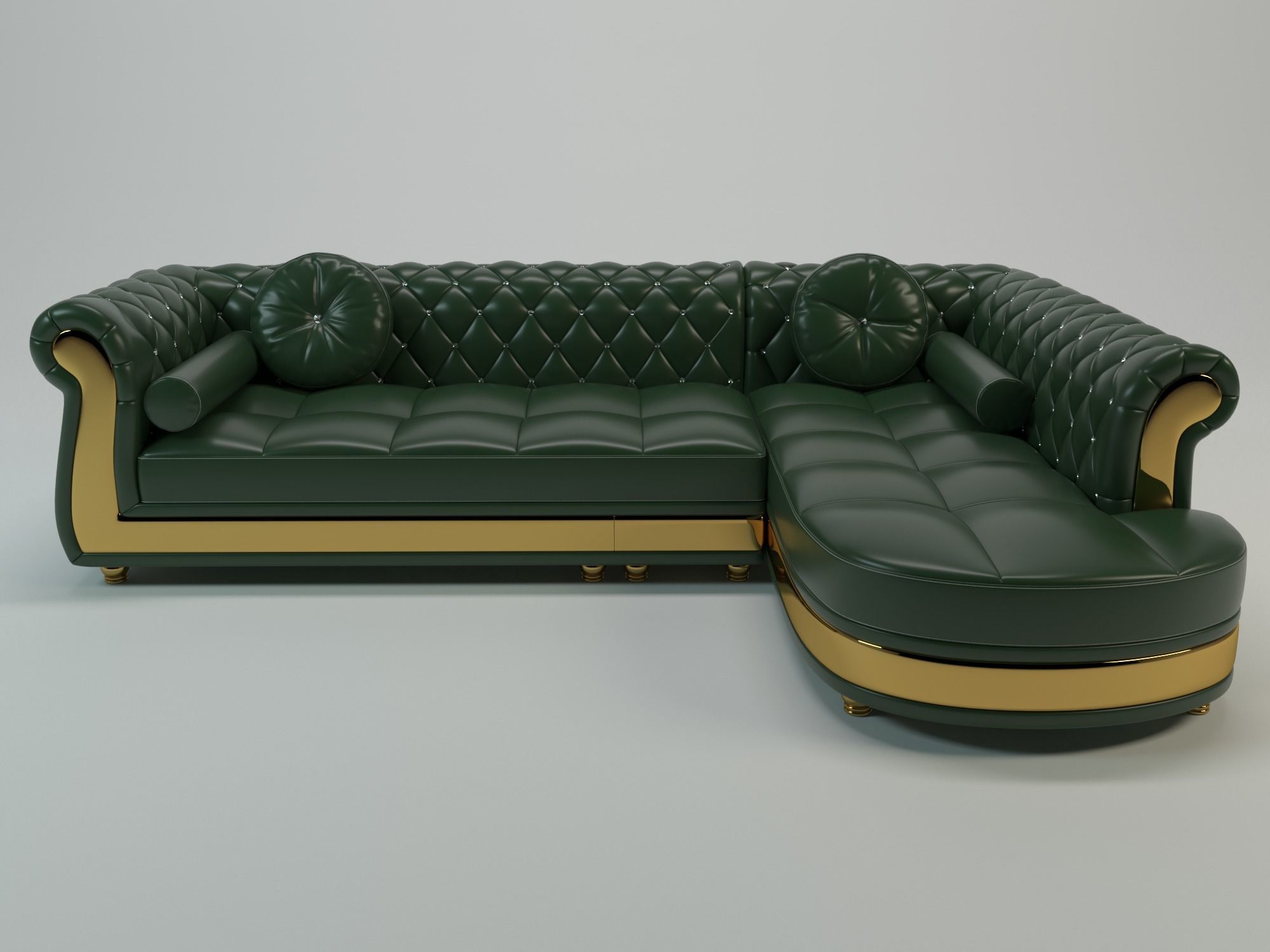 Luxury L-Shape module sofa 3D model_9