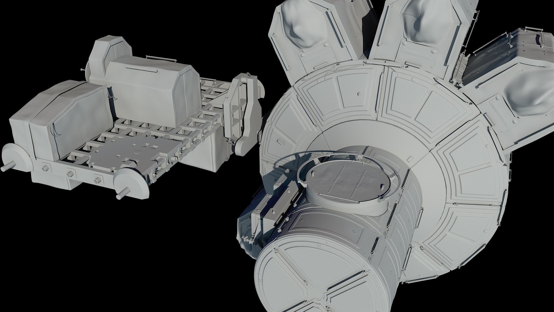High quality 3D model Quest Airlock ISS module 3D model_8