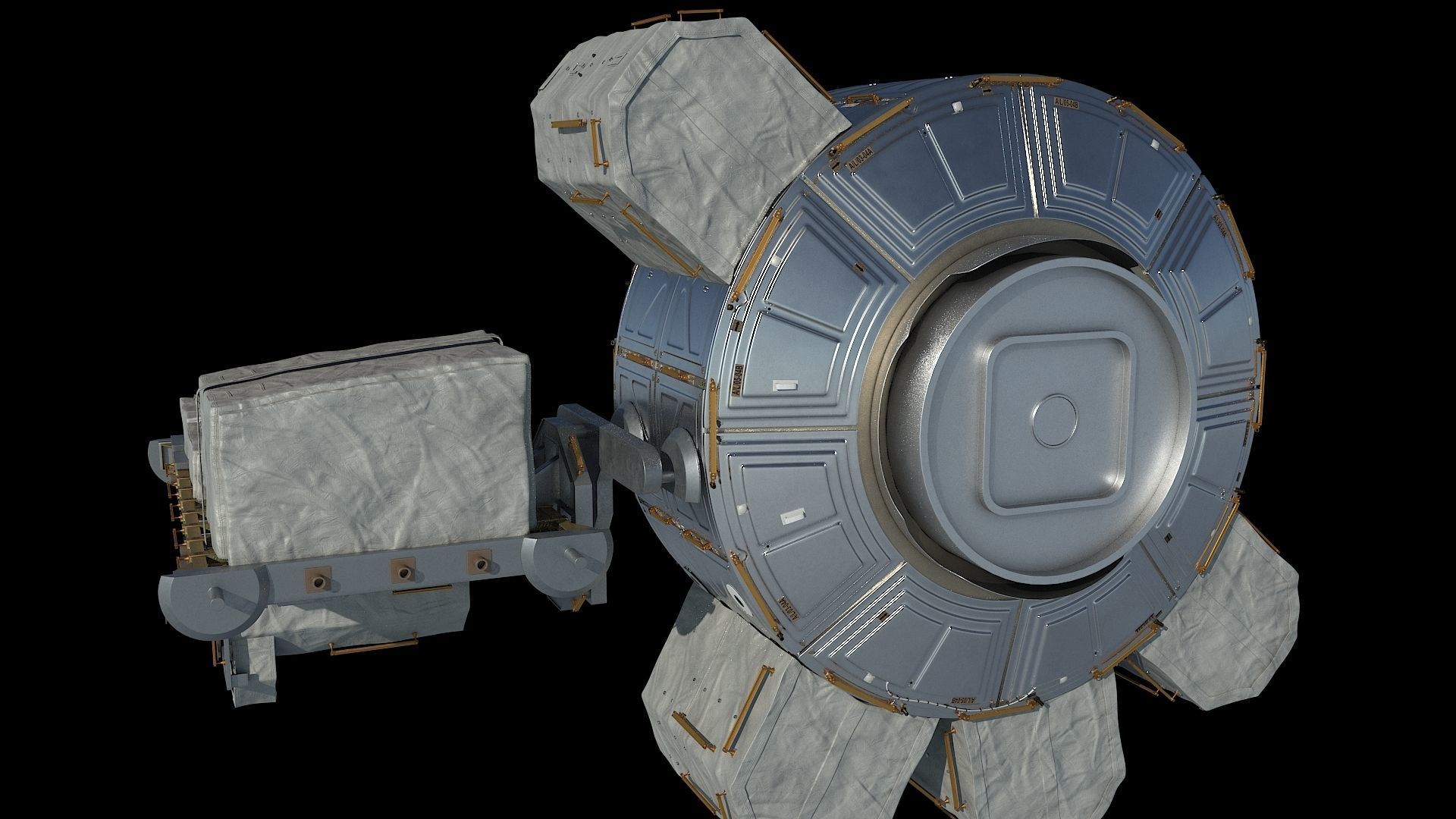 High quality 3D model Quest Airlock ISS module 3D model_3