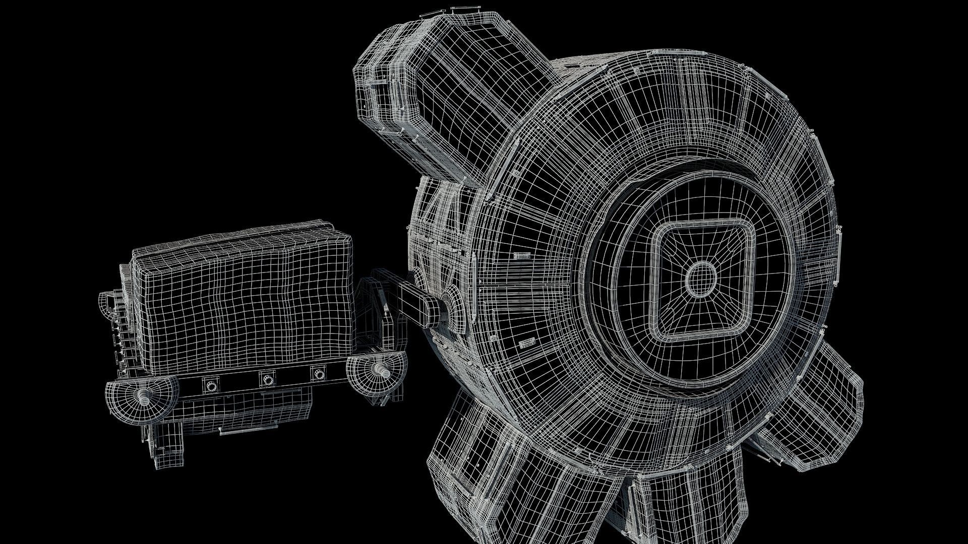 High quality 3D model Quest Airlock ISS module 3D model_11