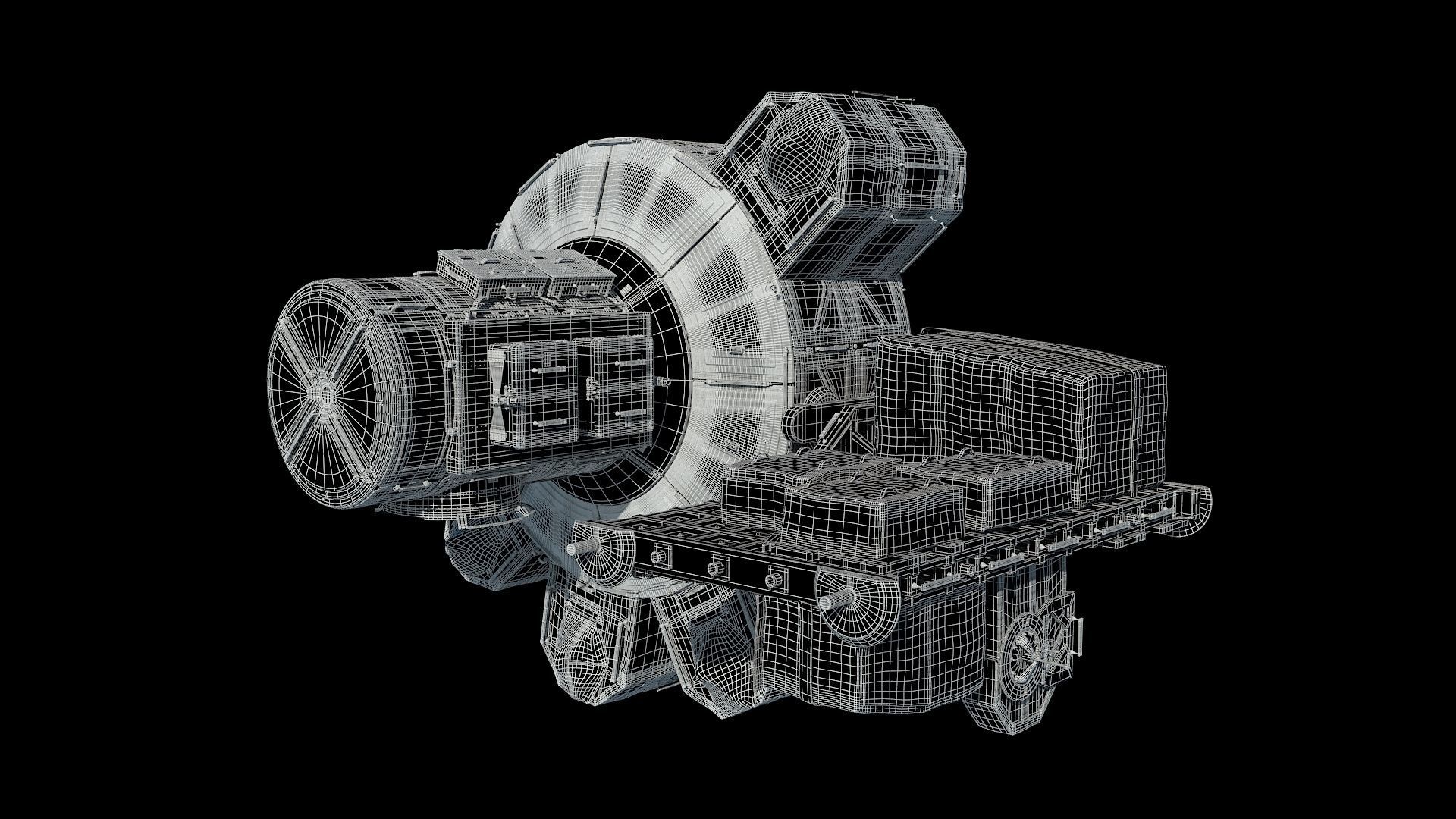 High quality 3D model Quest Airlock ISS module 3D model_7