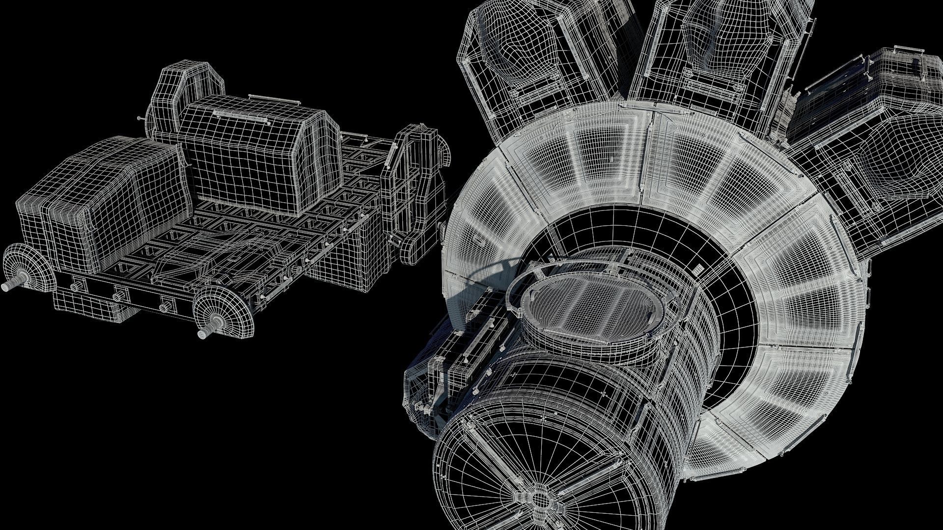 High quality 3D model Quest Airlock ISS module 3D model_9