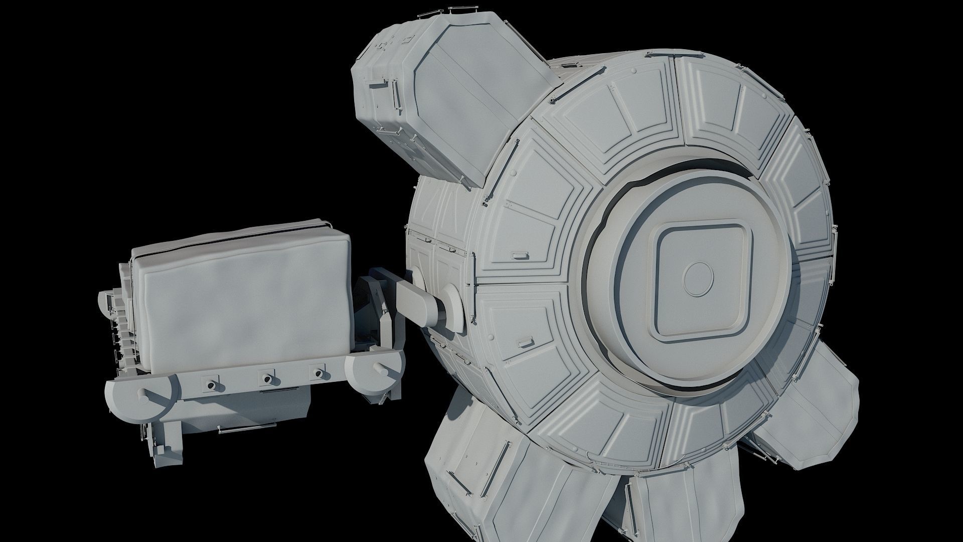 High quality 3D model Quest Airlock ISS module 3D model_10