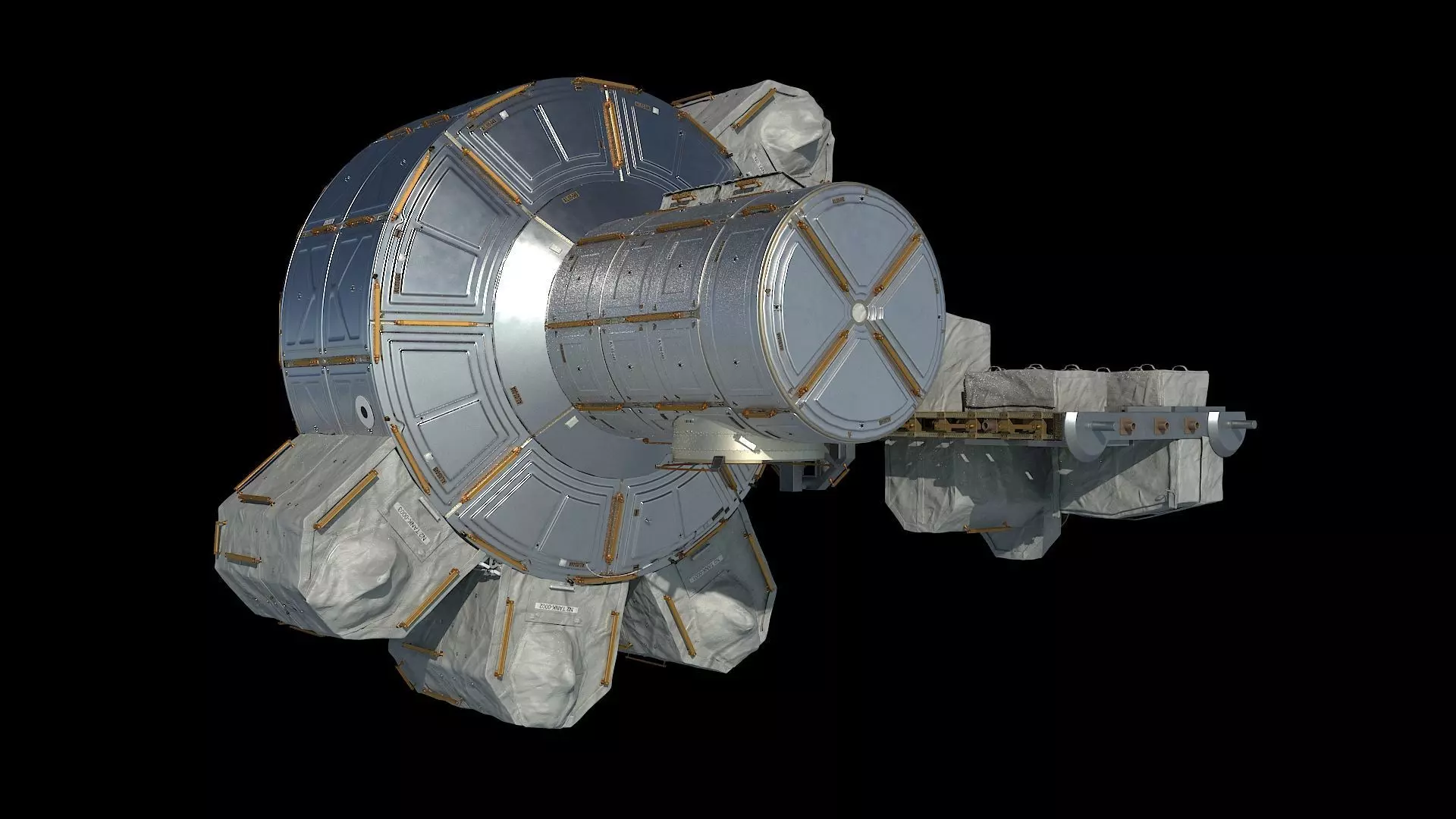 High quality 3D model Quest Airlock ISS module 3D model_0