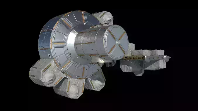 High quality 3D model Quest Airlock ISS module 3D model