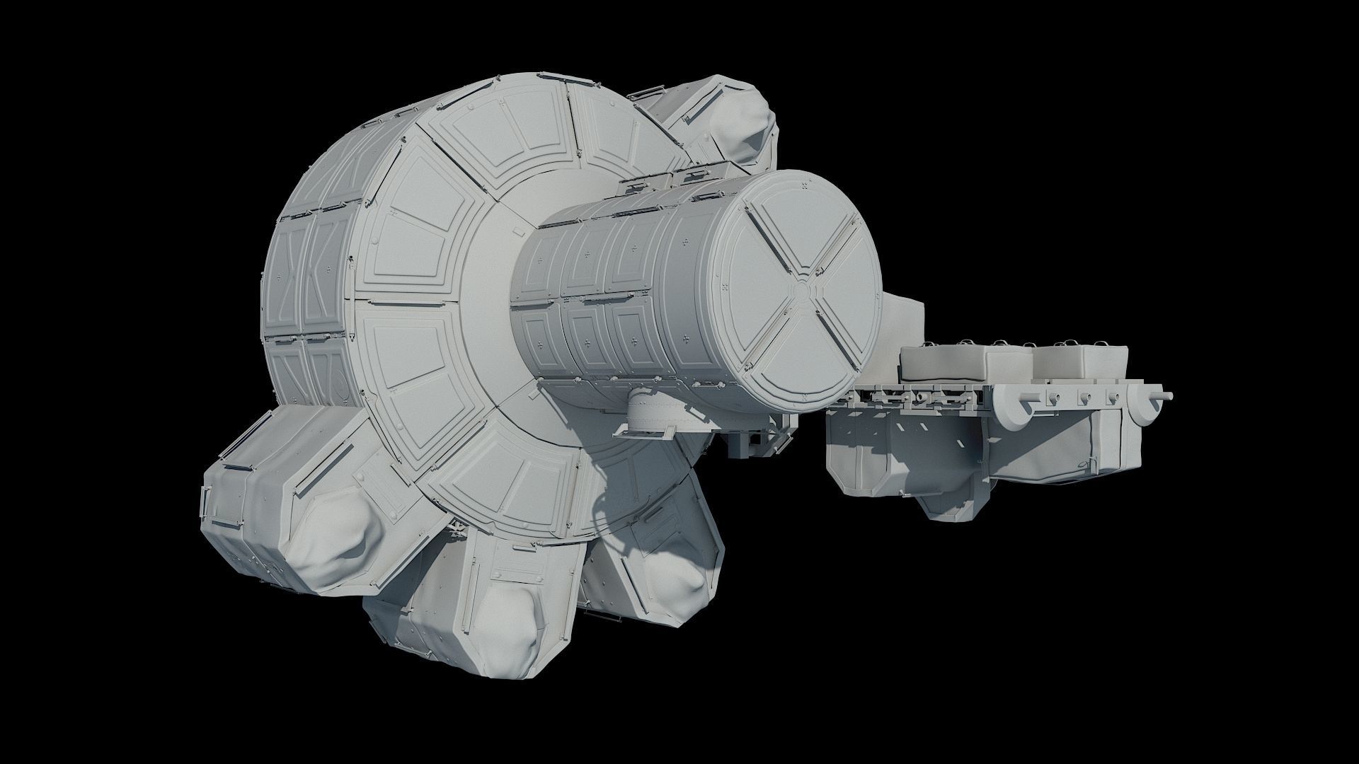High quality 3D model Quest Airlock ISS module 3D model_4
