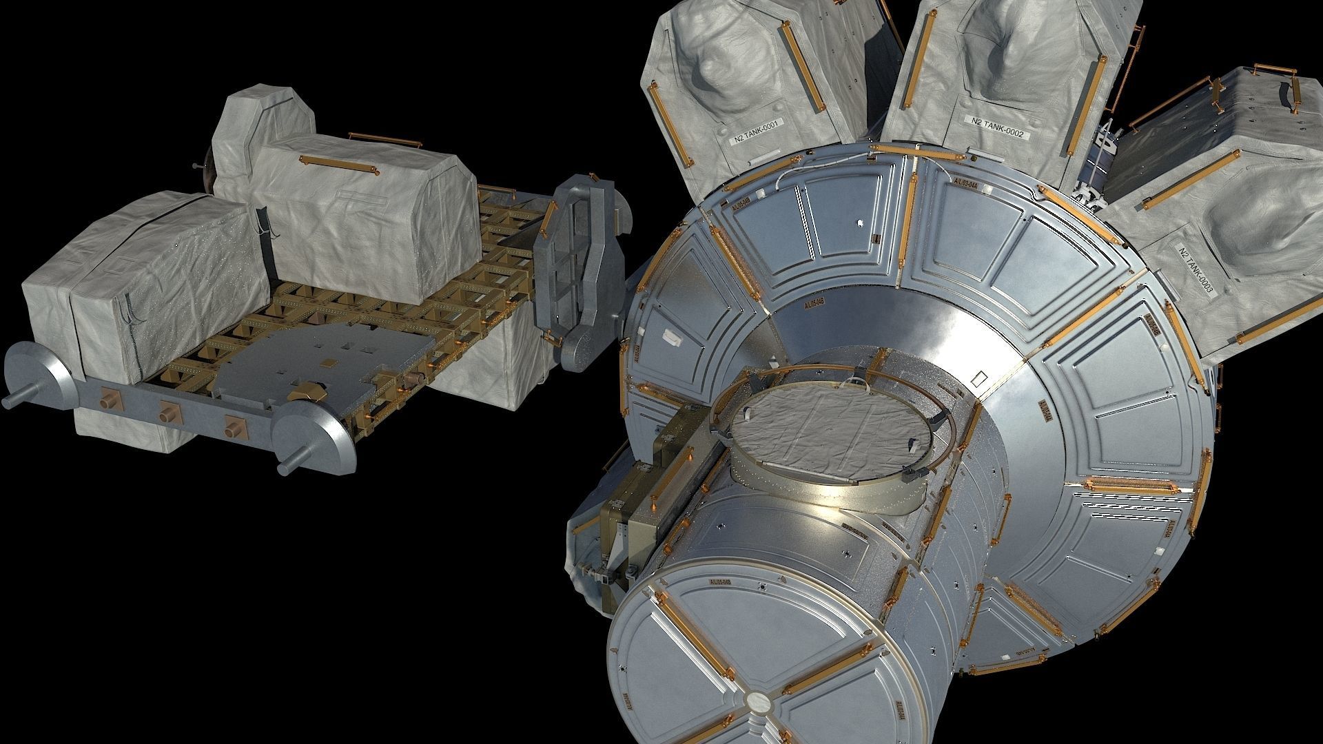 High quality 3D model Quest Airlock ISS module 3D model_2