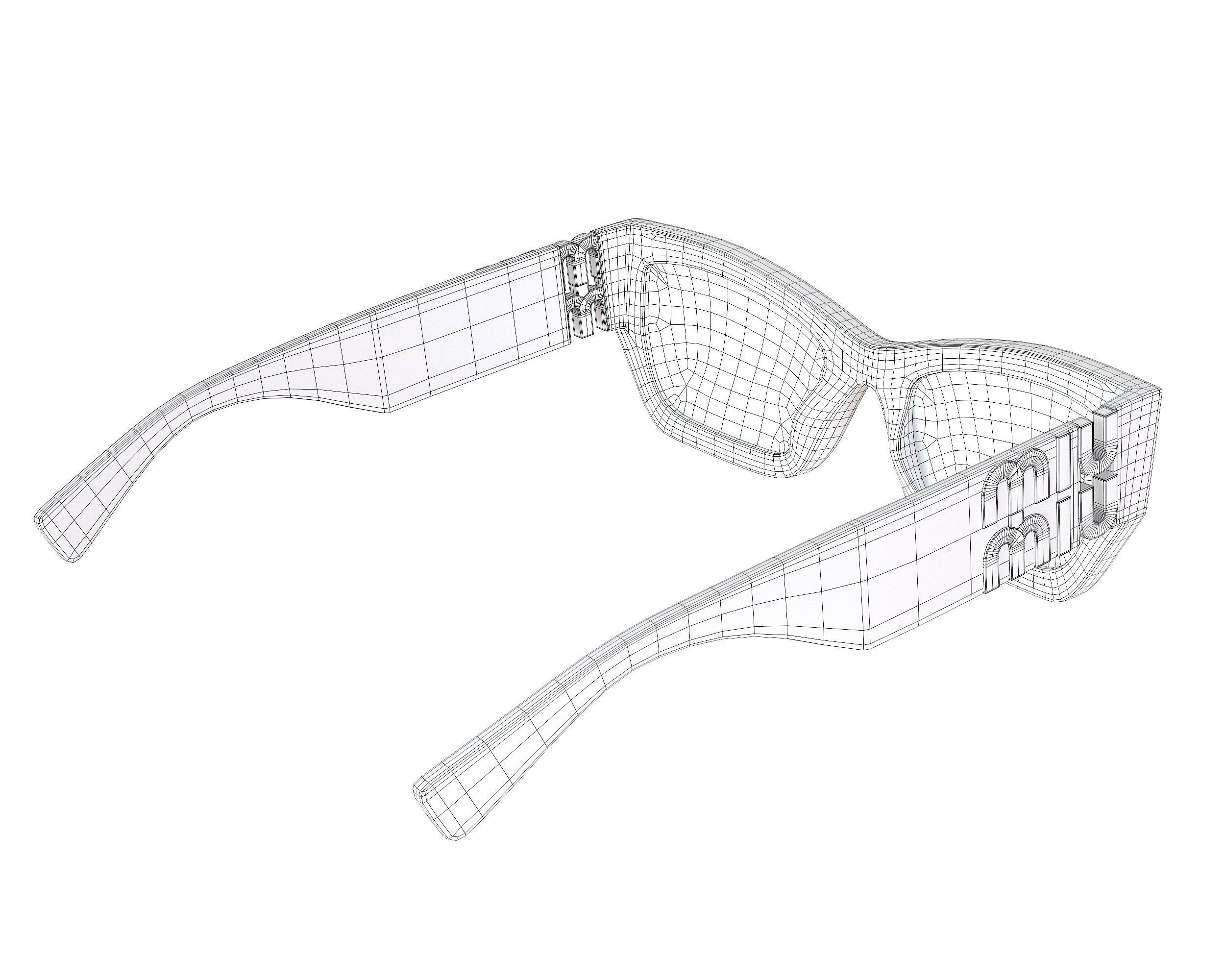 Miu Miu MU 09WS Sunglasses Low-poly 3D model_14
