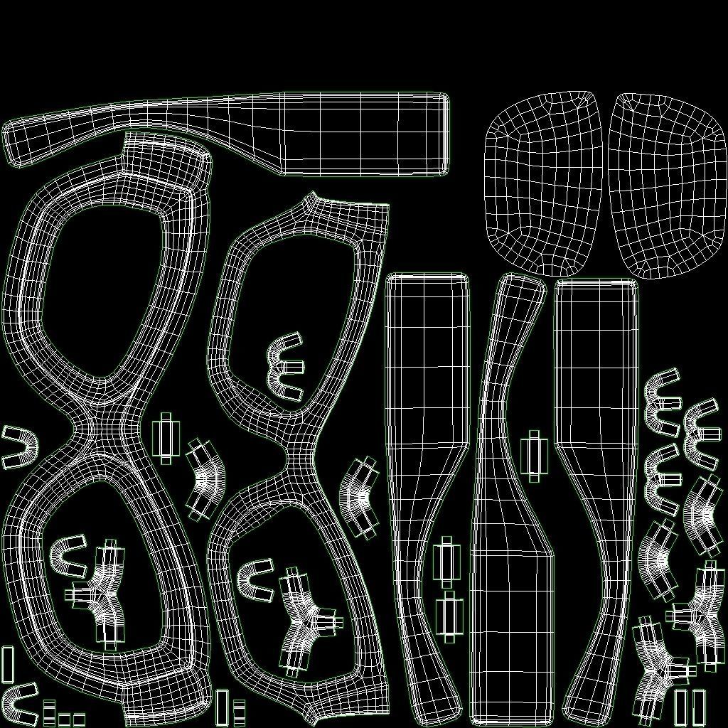 Miu Miu MU 09WS Sunglasses Low-poly 3D model_16