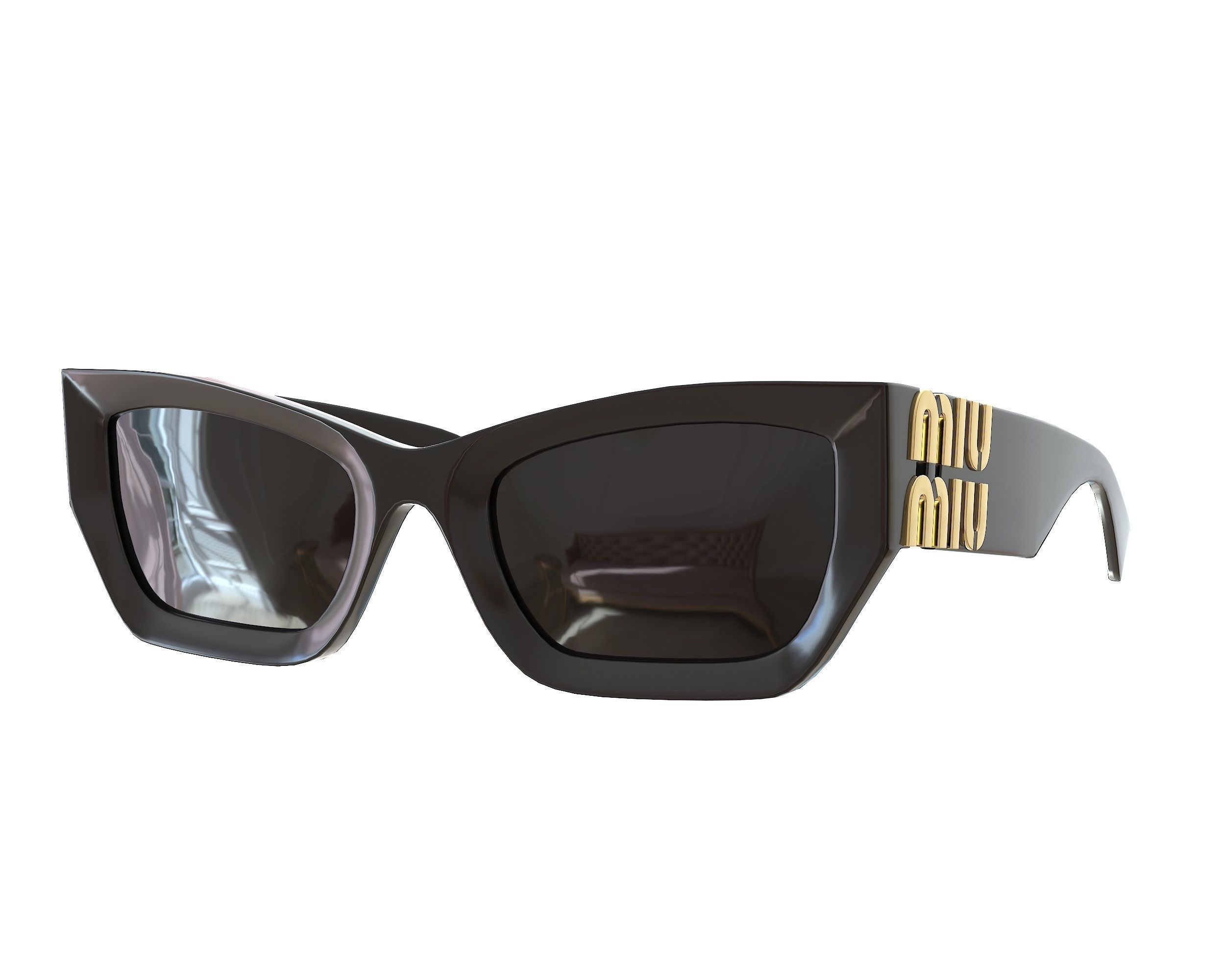 Miu Miu MU 09WS Sunglasses Low-poly 3D model_3