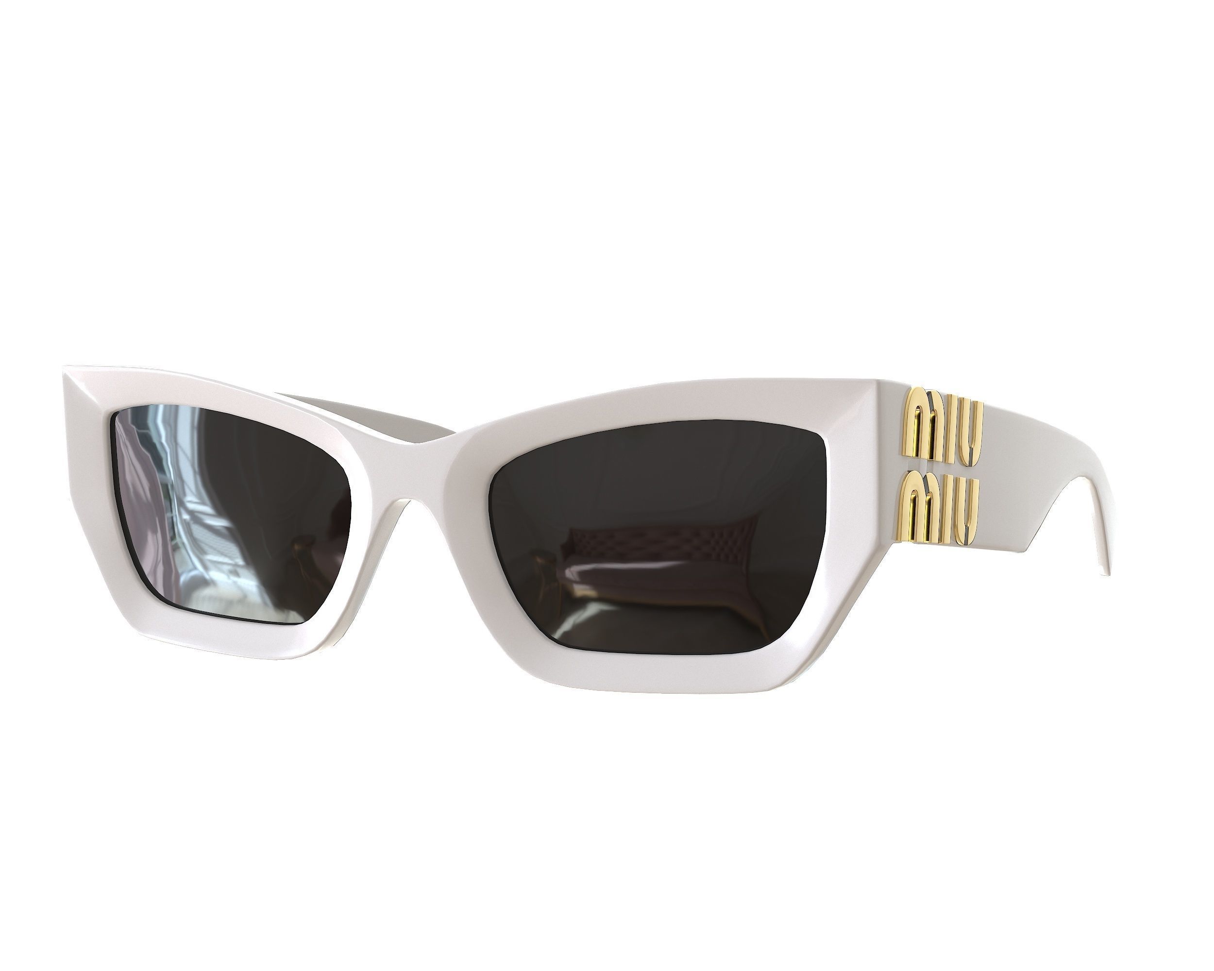 Miu Miu MU 09WS Sunglasses Low-poly 3D model_5