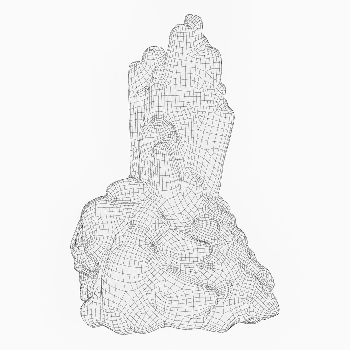 Low Poly Rock Cliff Collection Low-poly 3D model_18