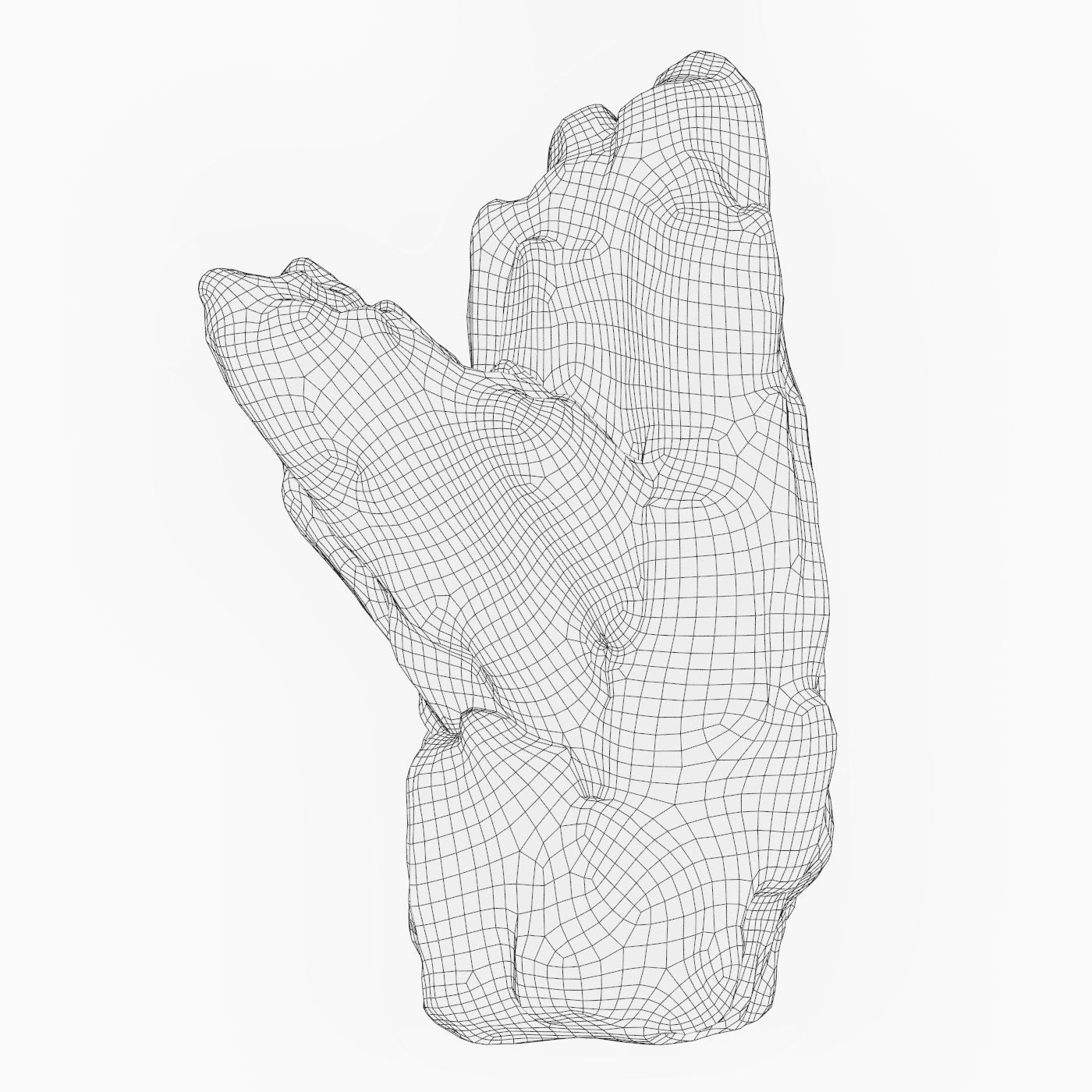 Low Poly Rock Cliff Collection Low-poly 3D model_6