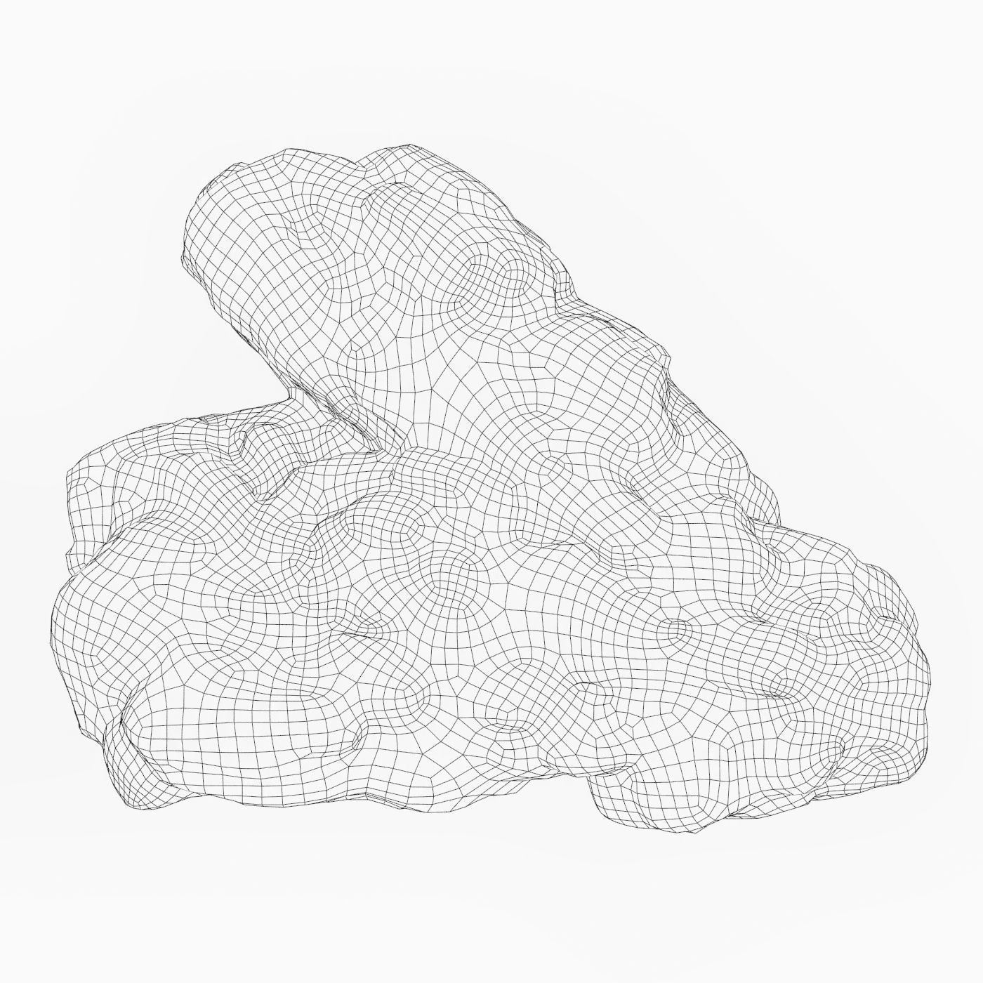 Low Poly Rock Cliff Collection Low-poly 3D model_33