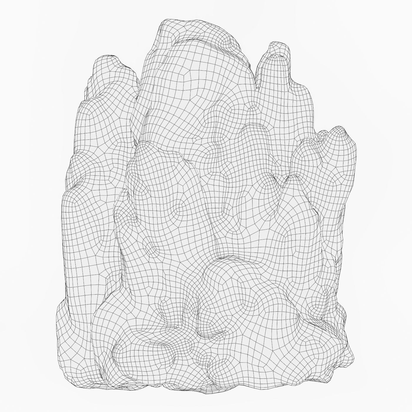 Low Poly Rock Cliff Collection Low-poly 3D model_36