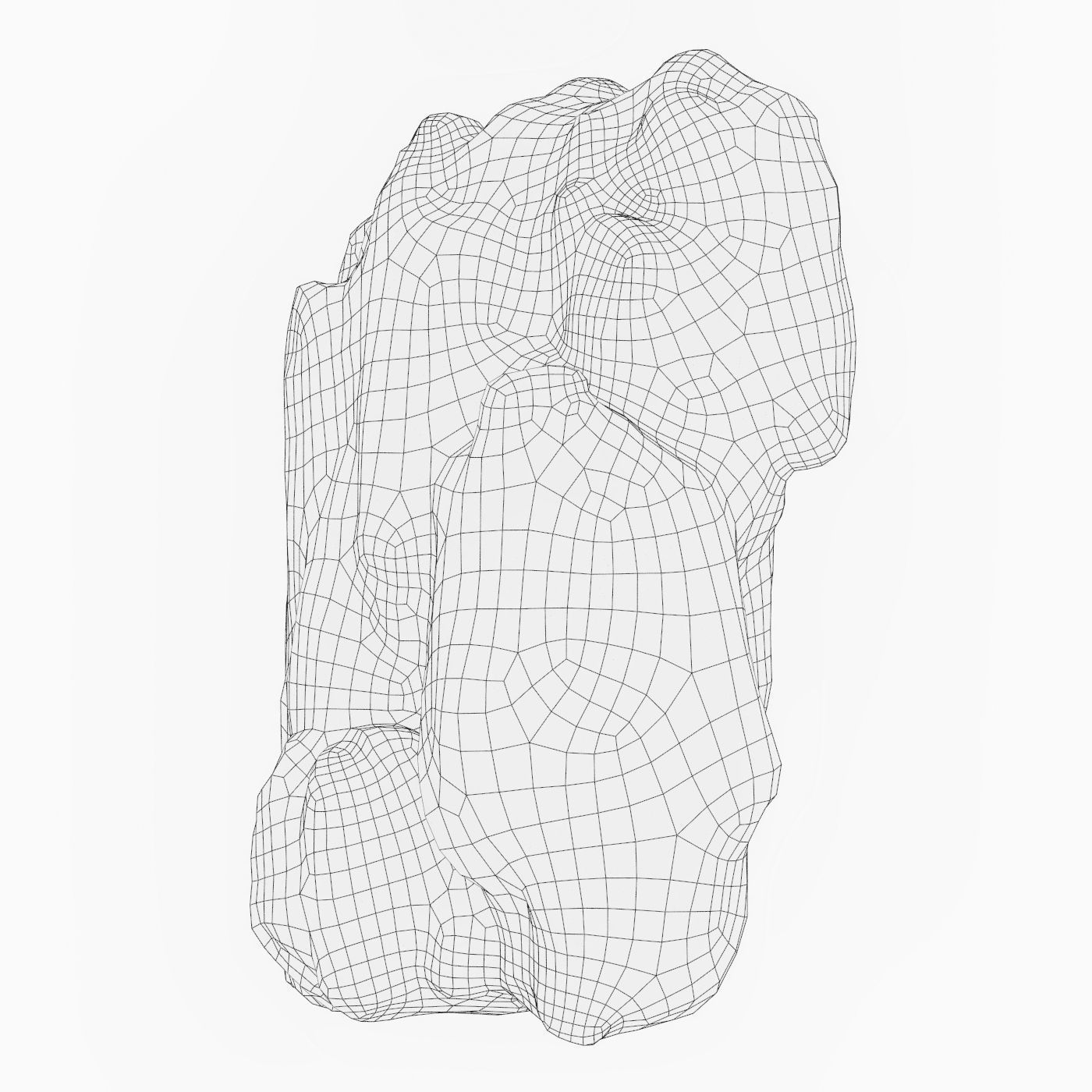 Low Poly Rock Cliff Collection Low-poly 3D model_3