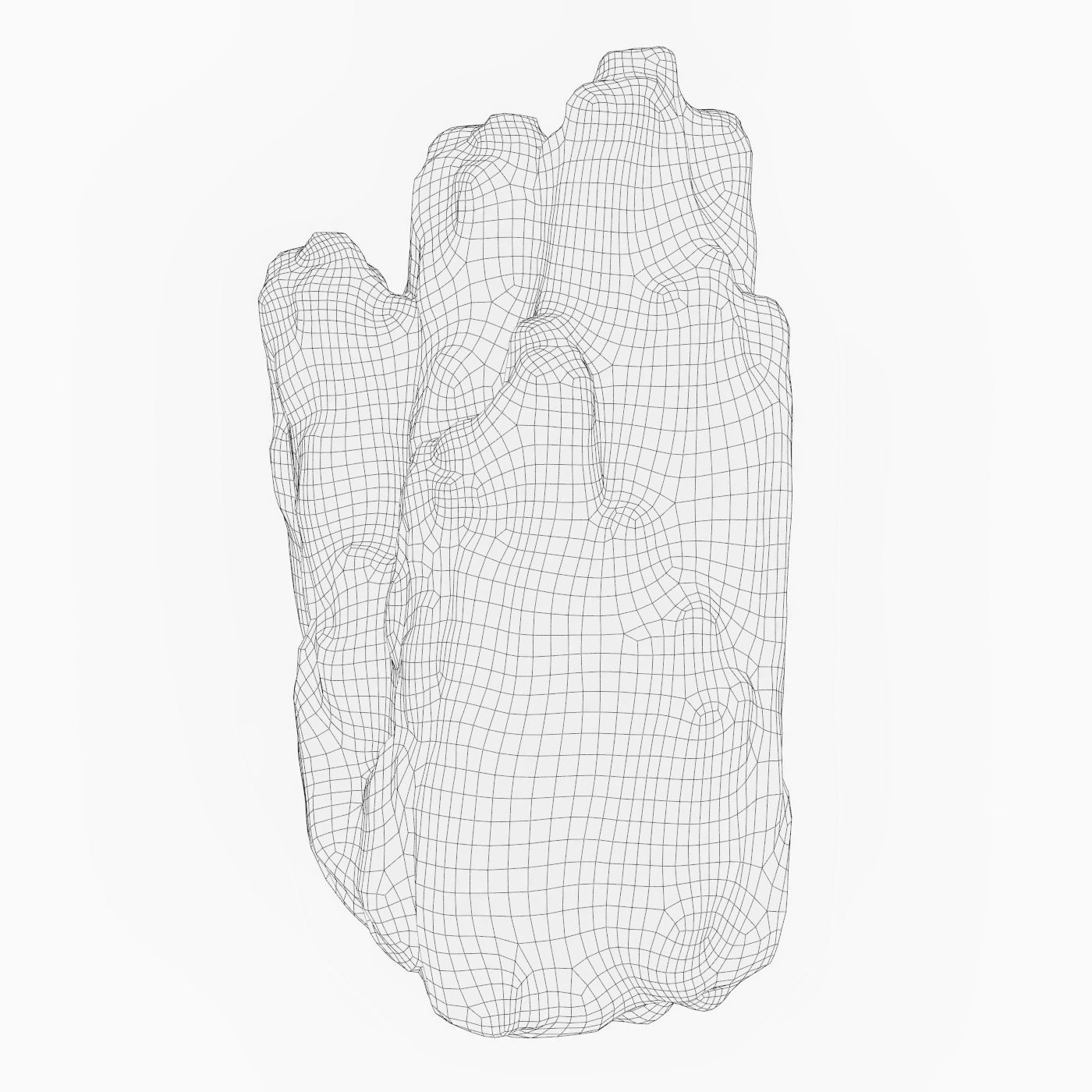 Low Poly Rock Cliff Collection Low-poly 3D model_9