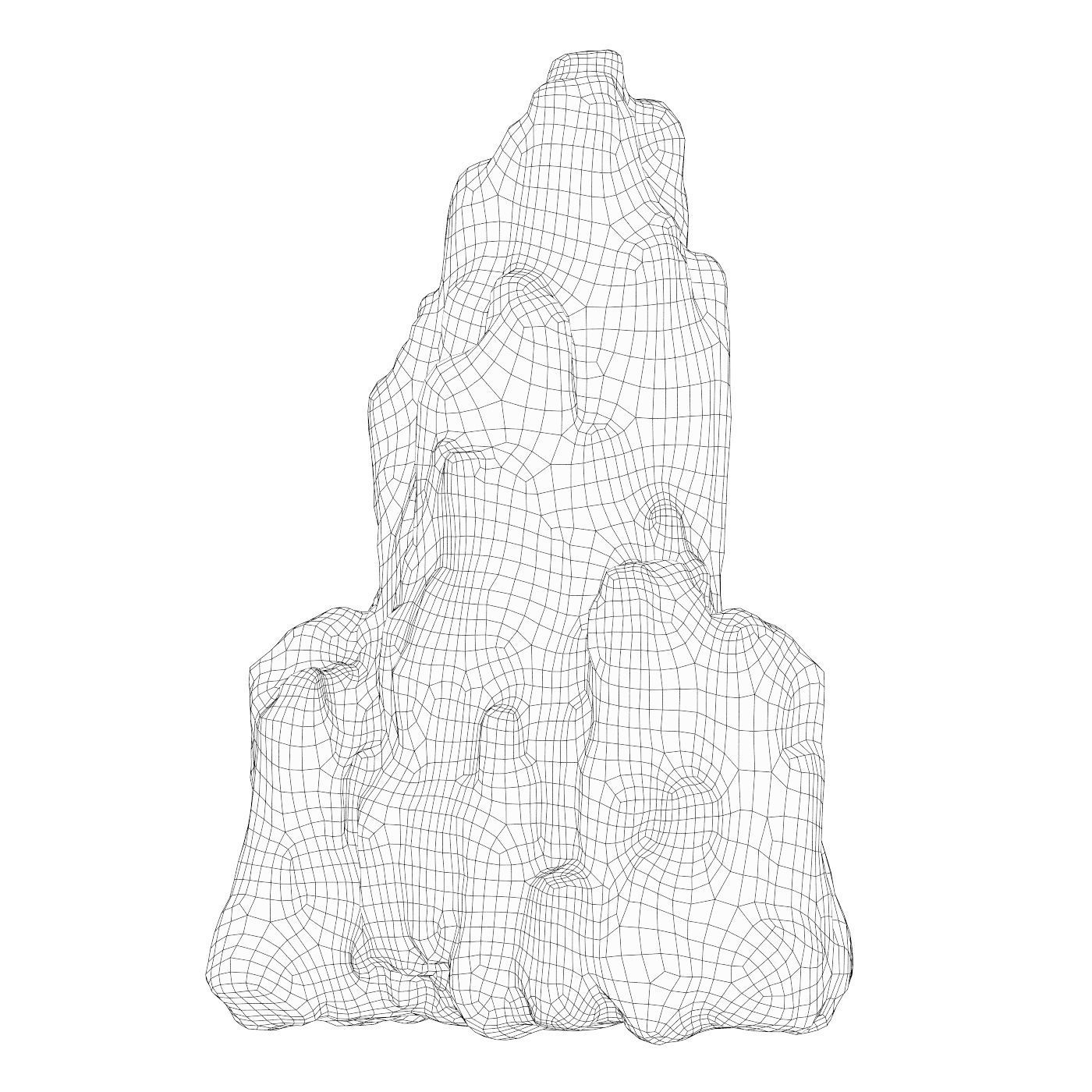 Low Poly Rock Cliff Collection Low-poly 3D model_12