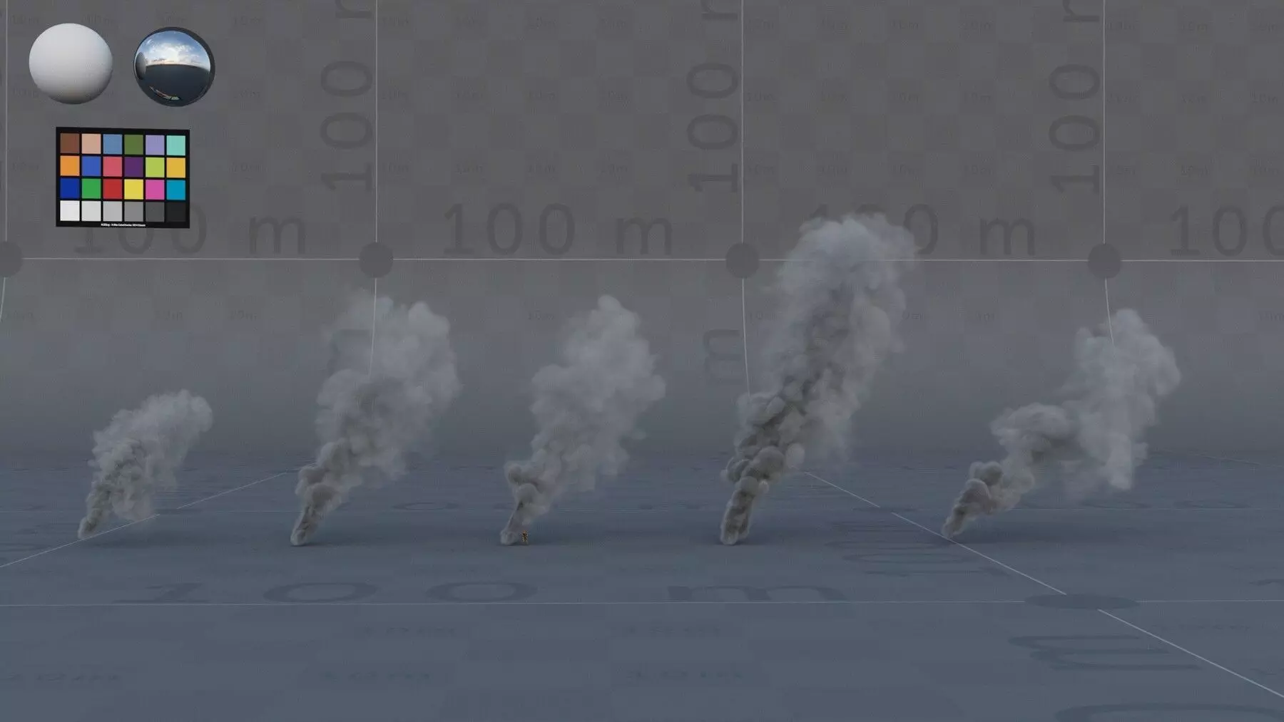 Smoke plumes bundle 120 frames 4x mid res 1x high res 3D model