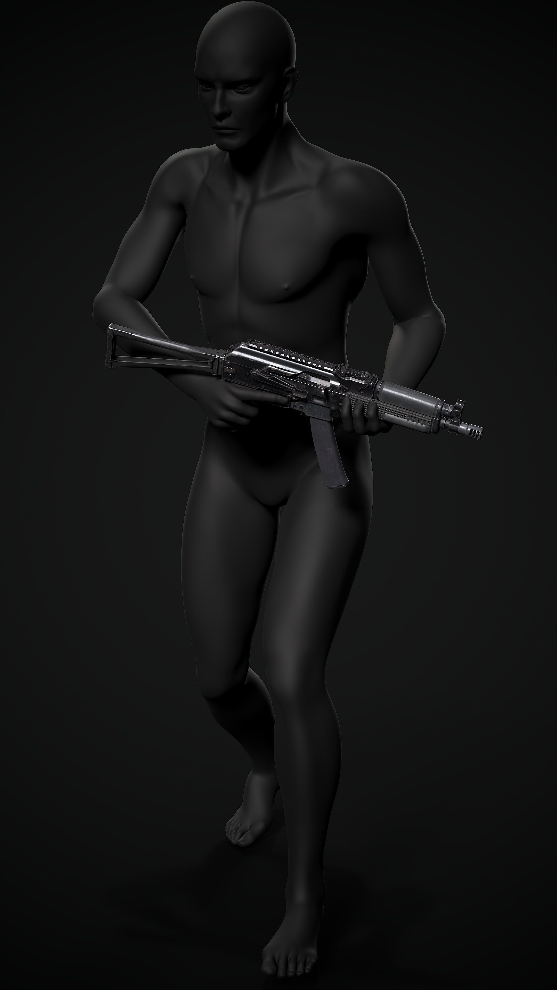 PP-19 Vityaz Low-poly 3D model_16