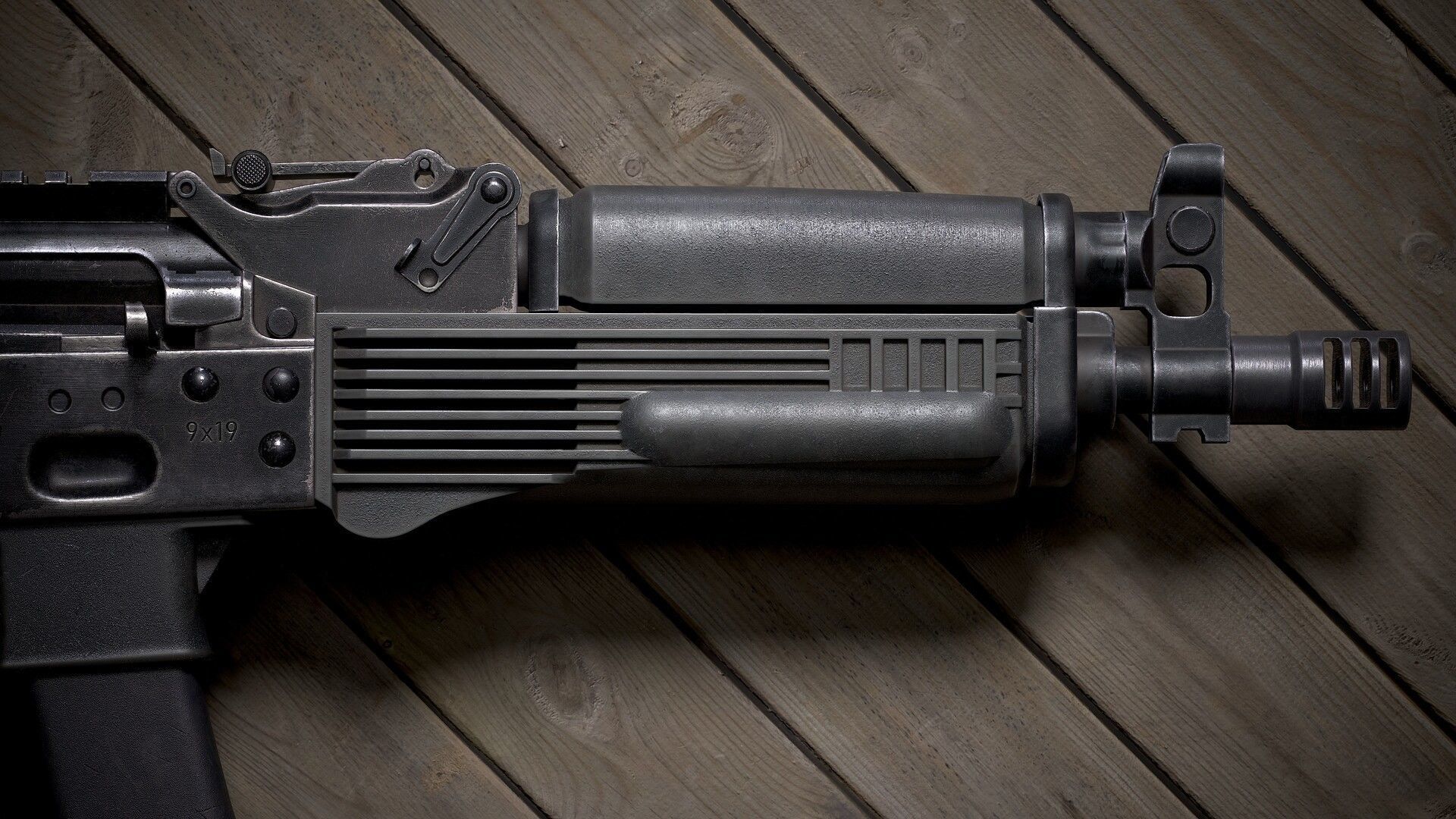 PP-19 Vityaz Low-poly 3D model_10