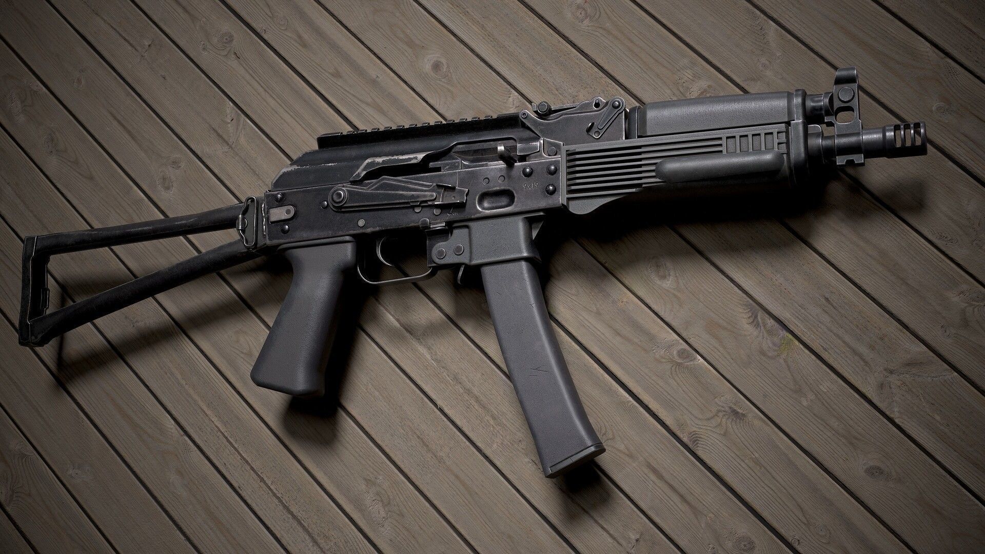 PP-19 Vityaz Low-poly 3D model_3