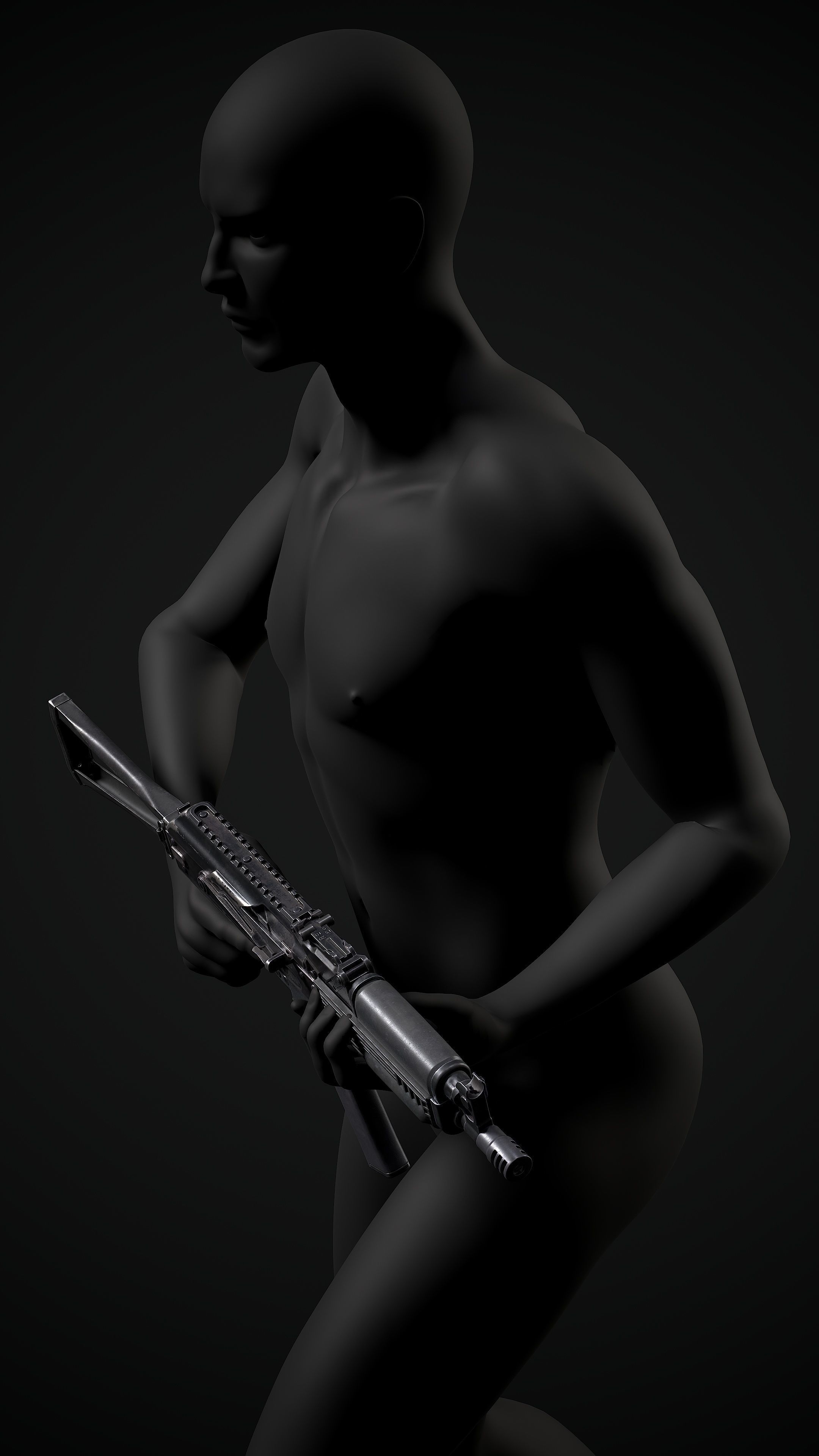 PP-19 Vityaz Low-poly 3D model_12