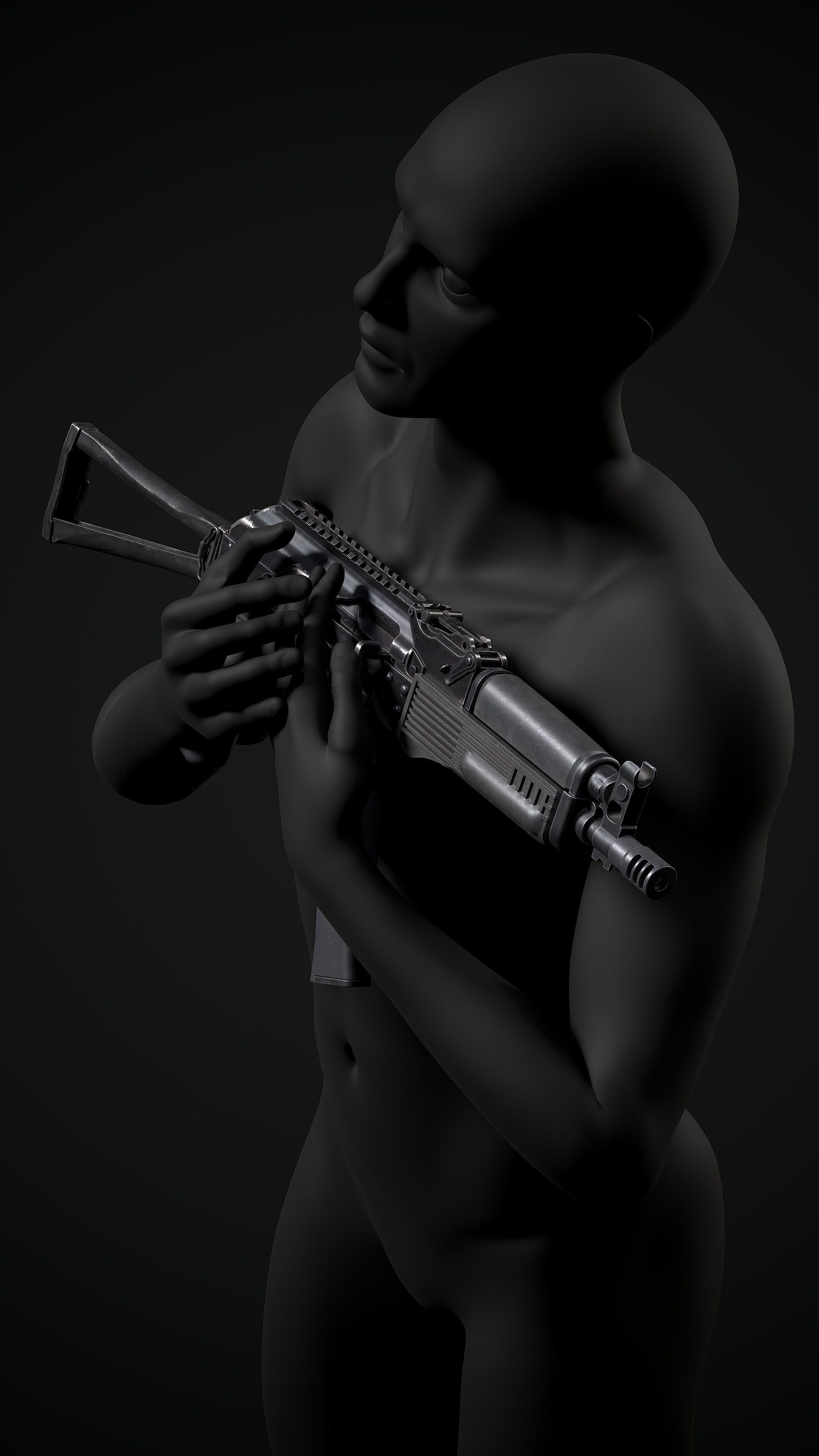 PP-19 Vityaz Low-poly 3D model_14