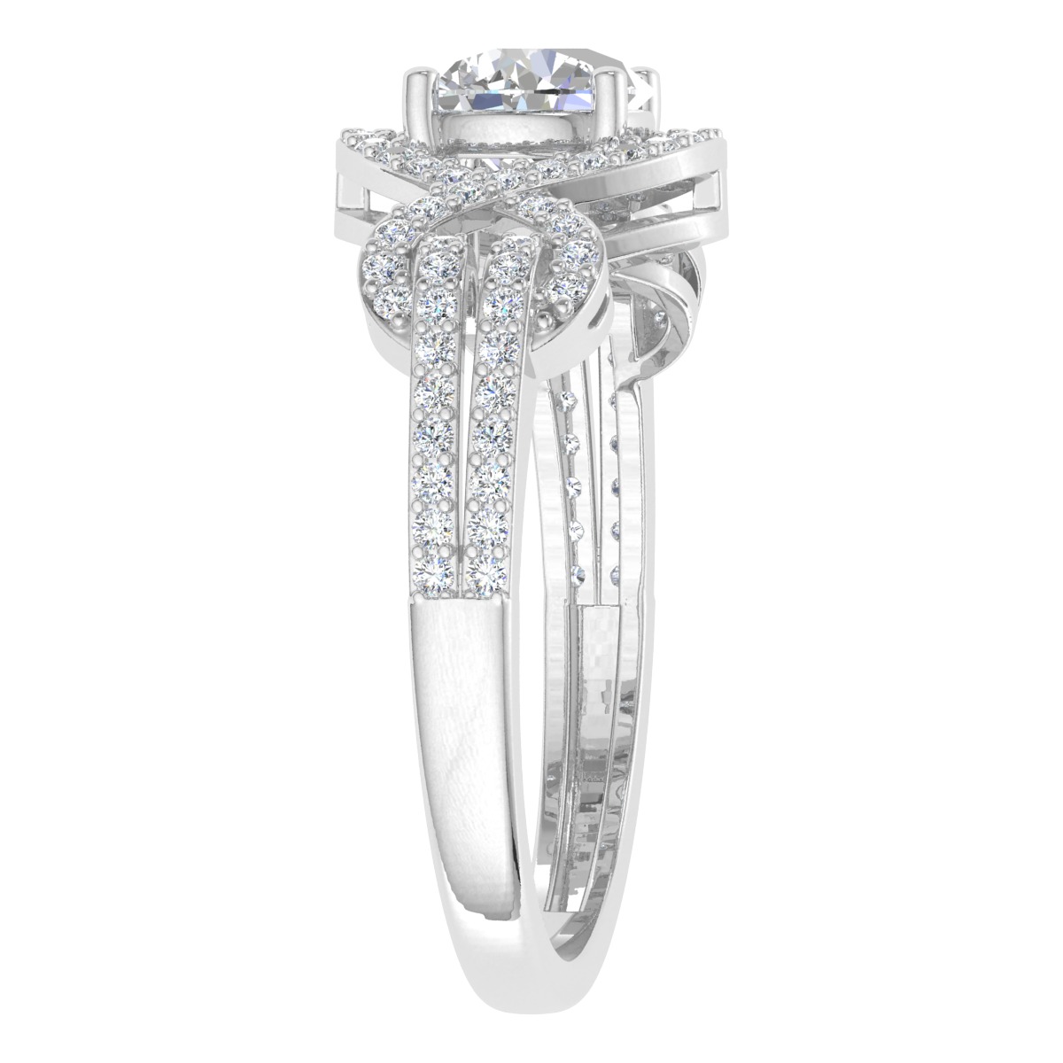 ROUND CUT SOLITER DIAMOND RING 3D print model_4