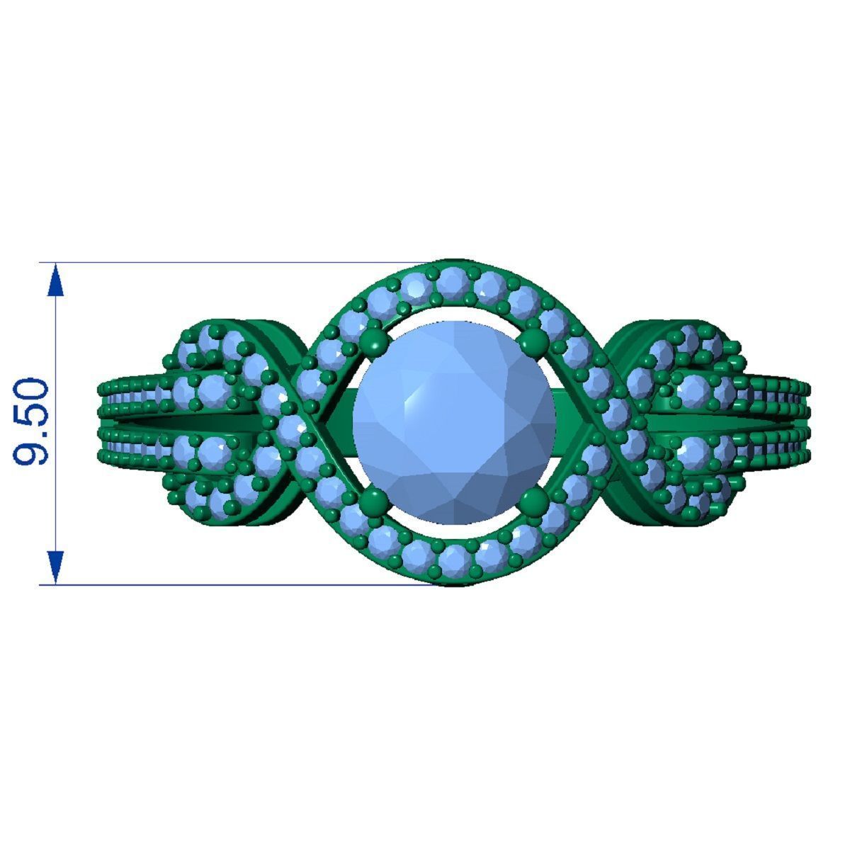 ROUND CUT SOLITER DIAMOND RING 3D print model_10