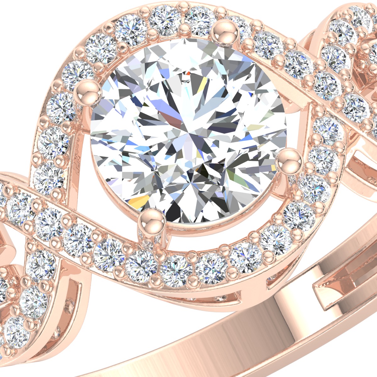 ROUND CUT SOLITER DIAMOND RING 3D print model_7