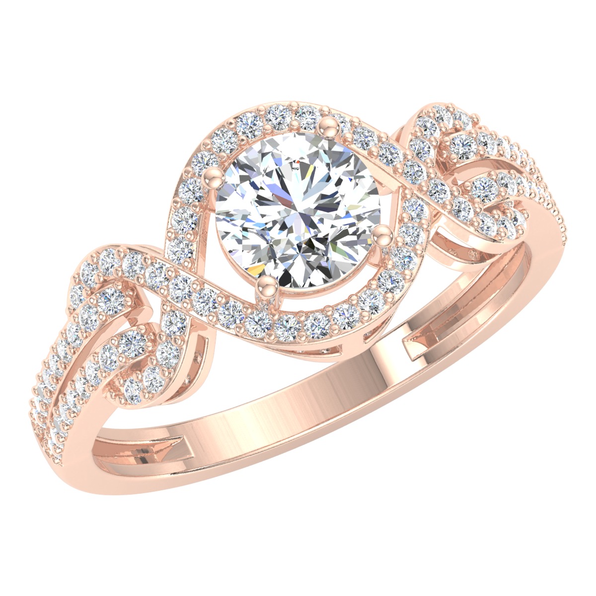 ROUND CUT SOLITER DIAMOND RING 3D print model_6