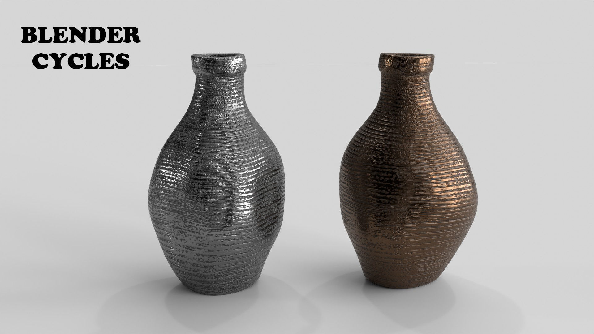 Metal Vase 2 colors Low-poly 3D model_12